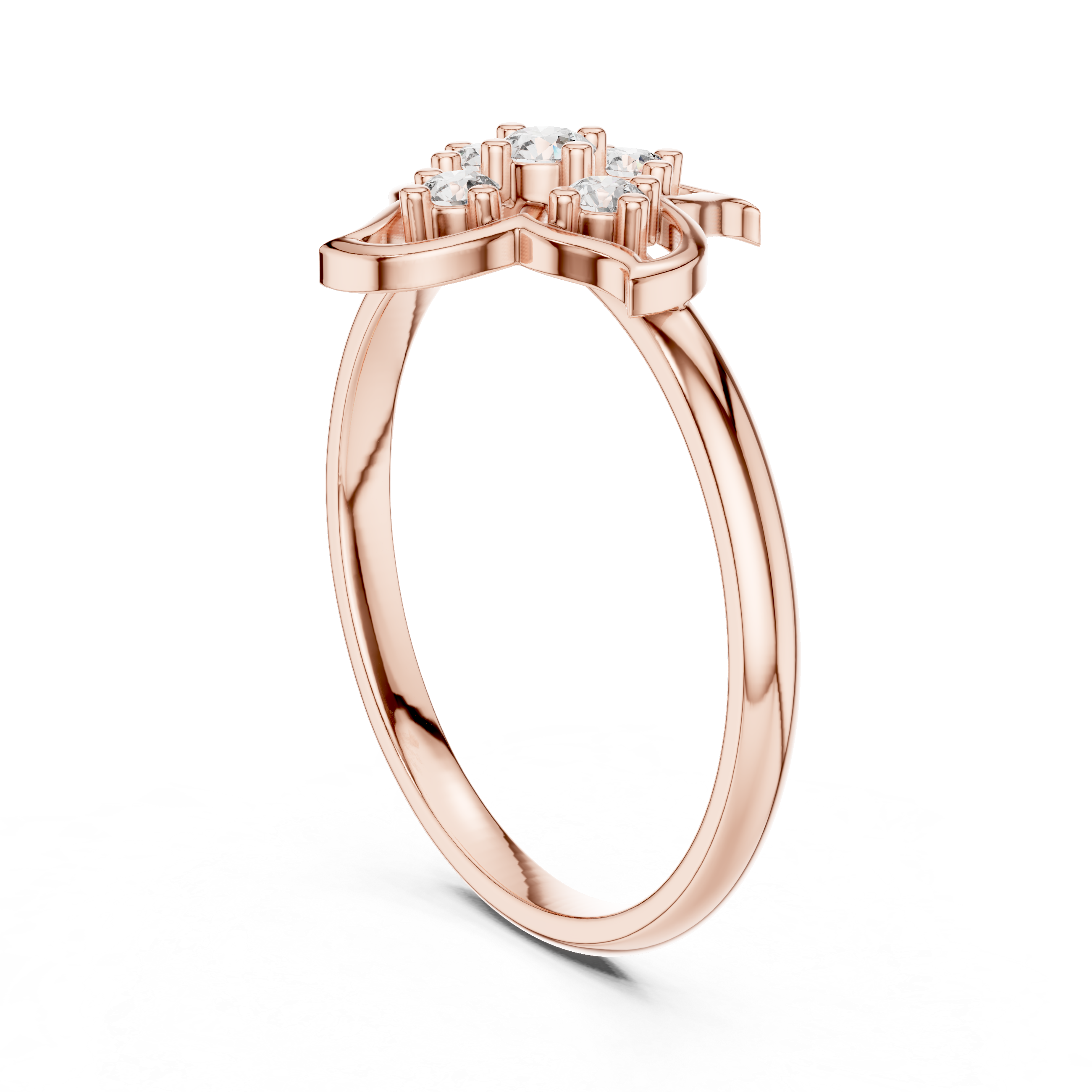 Graceful Petal Cluster Lab-Grown Diamond Ring