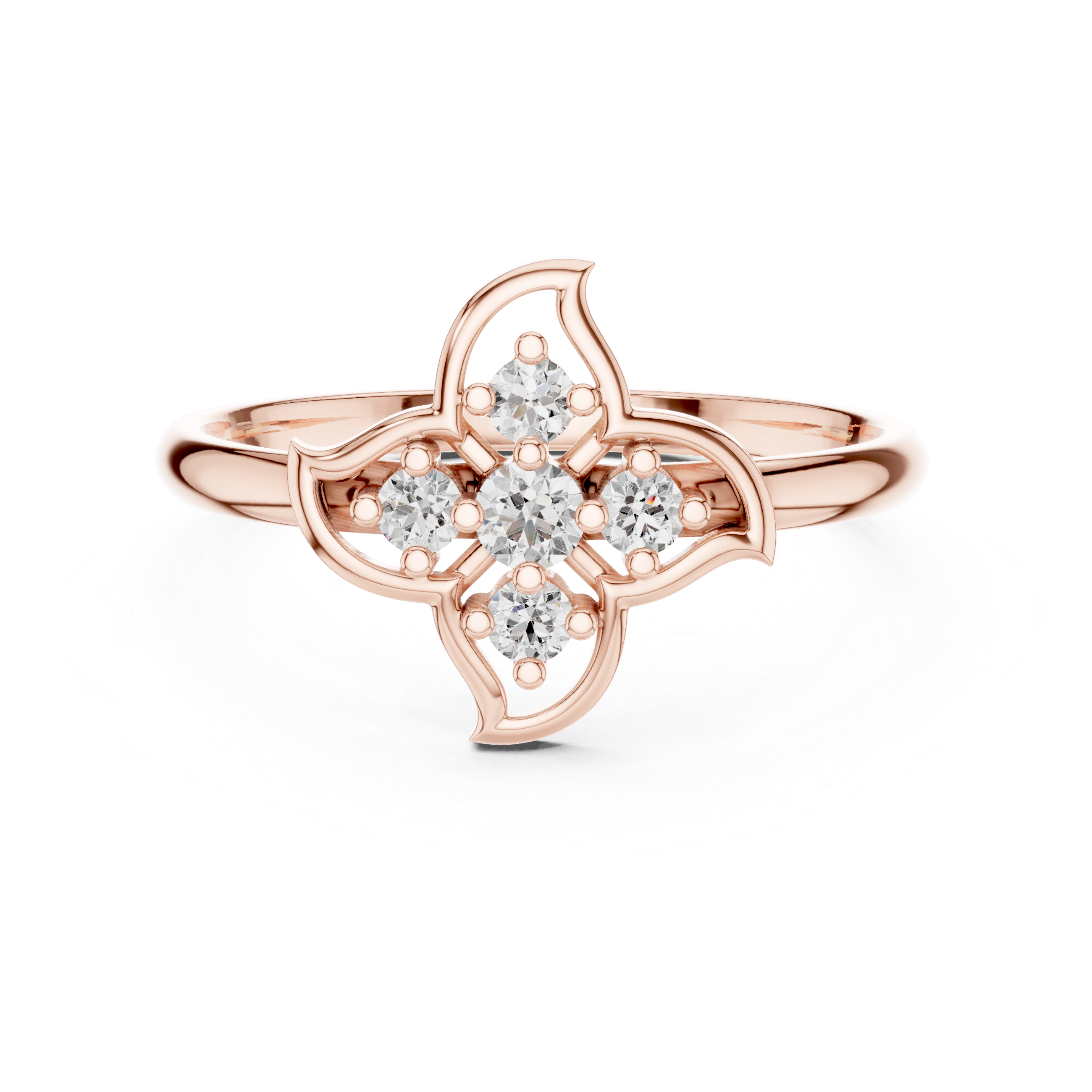 Graceful Petal Cluster Lab-Grown Diamond Ring