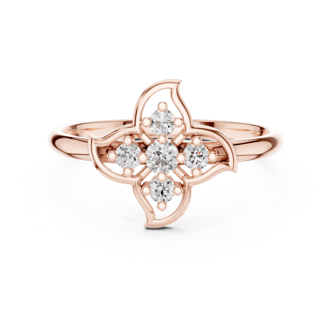 Graceful Petal Cluster Lab-Grown Diamond Ring