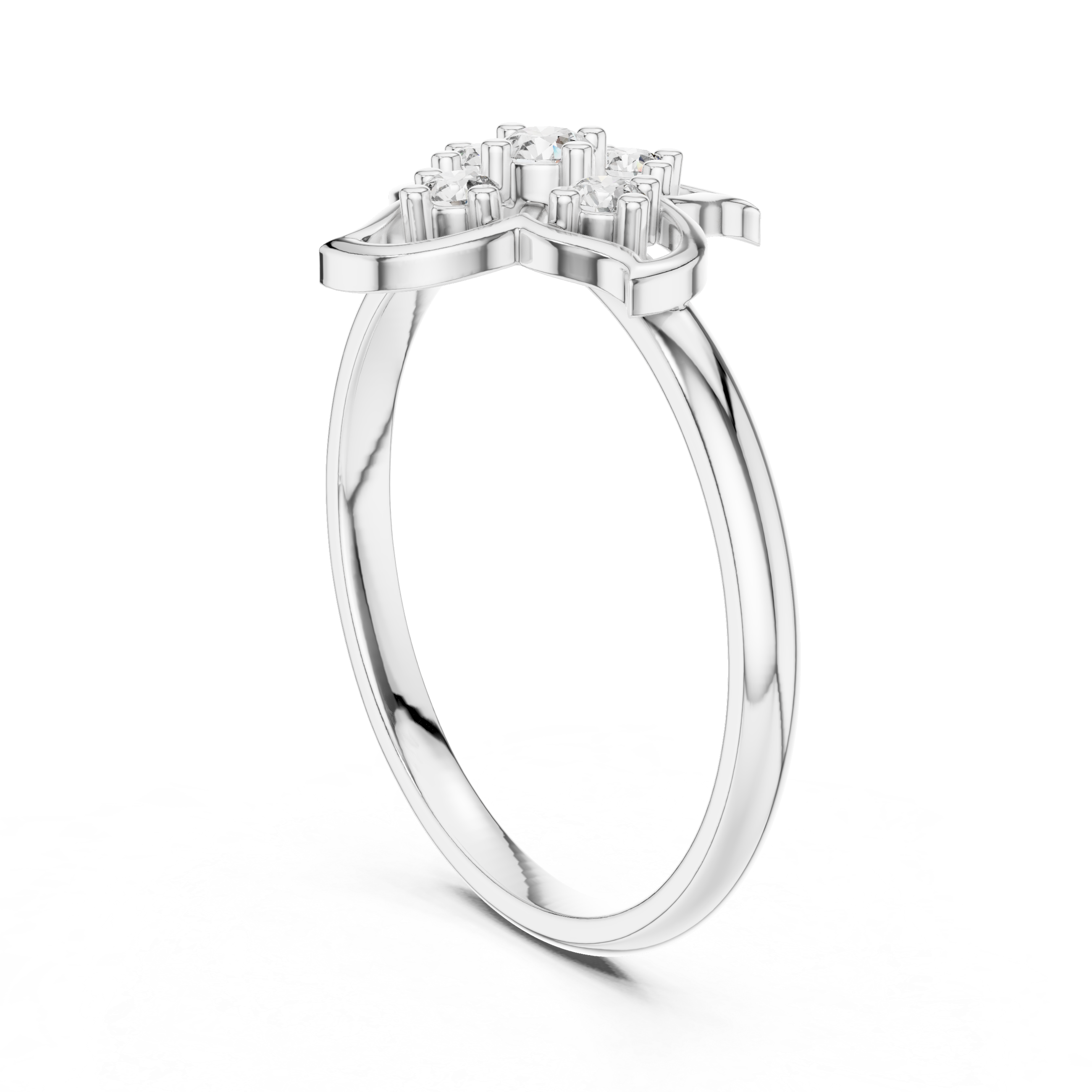 Graceful Petal Cluster Lab-Grown Diamond Ring