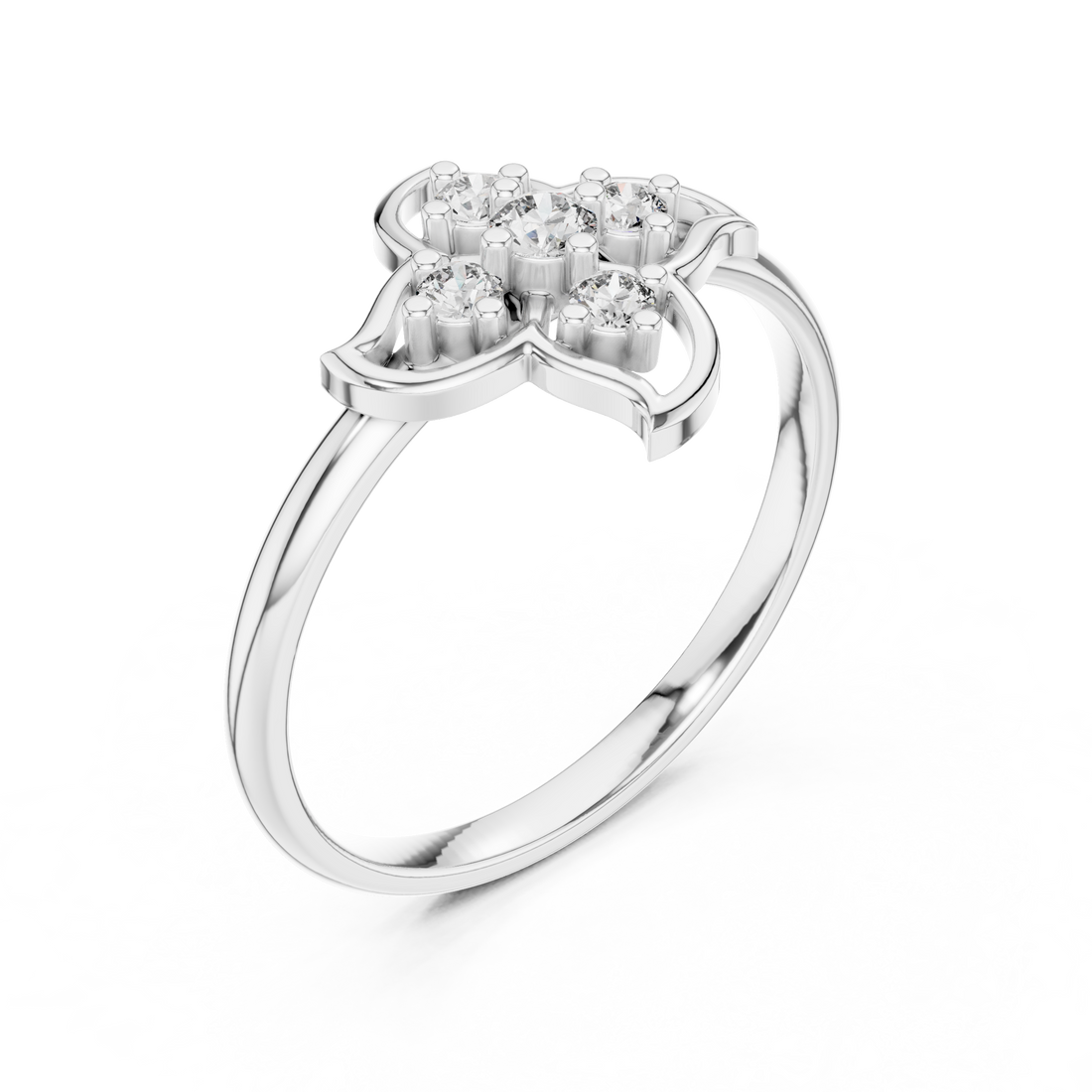 Graceful Petal Cluster Lab-Grown Diamond Ring