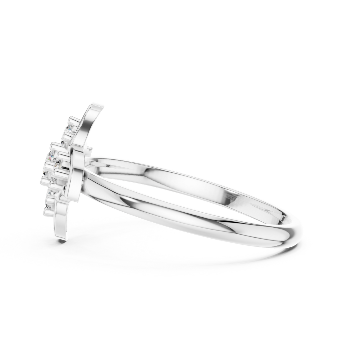 Graceful Petal Cluster Lab-Grown Diamond Ring