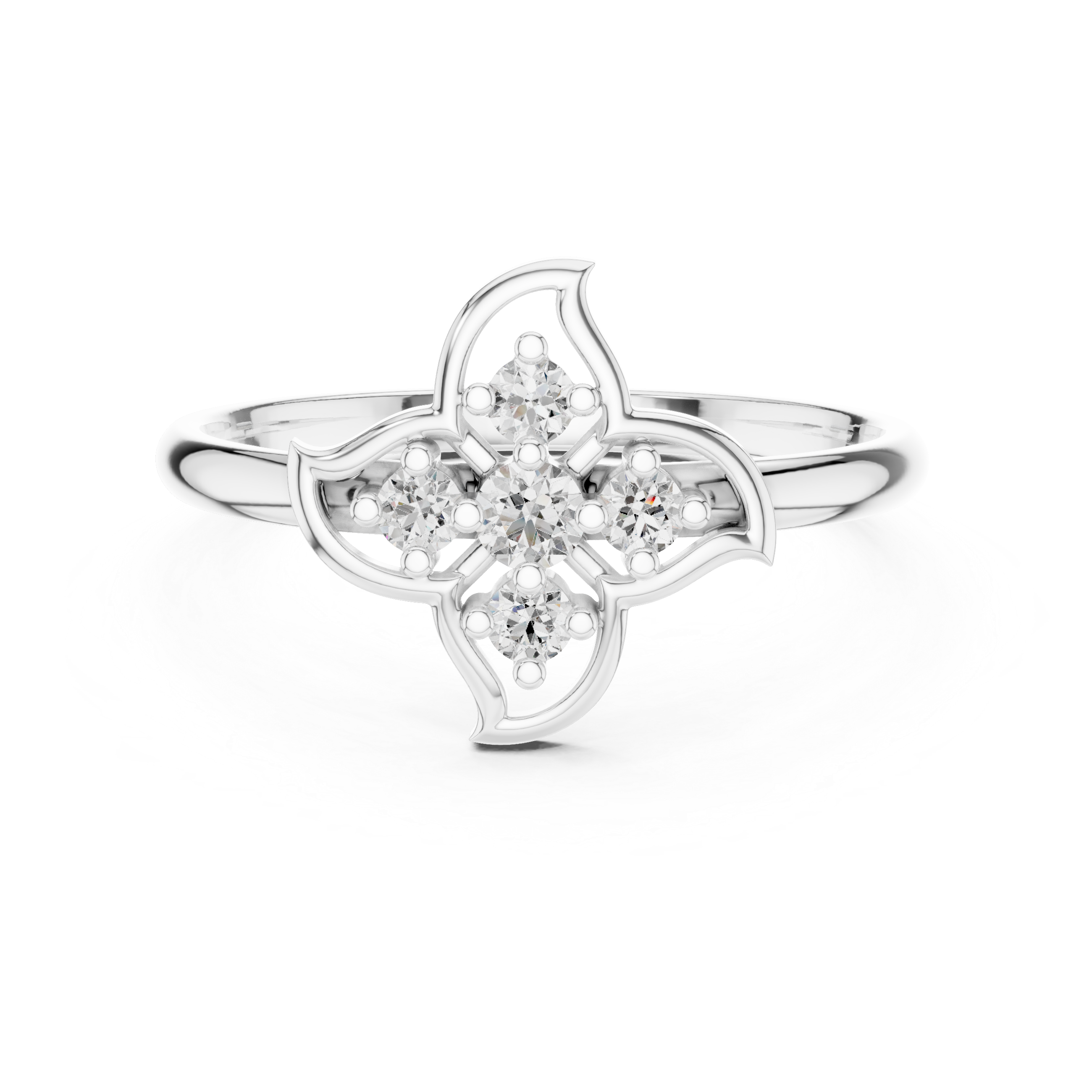 Graceful Petal Cluster Lab-Grown Diamond Ring