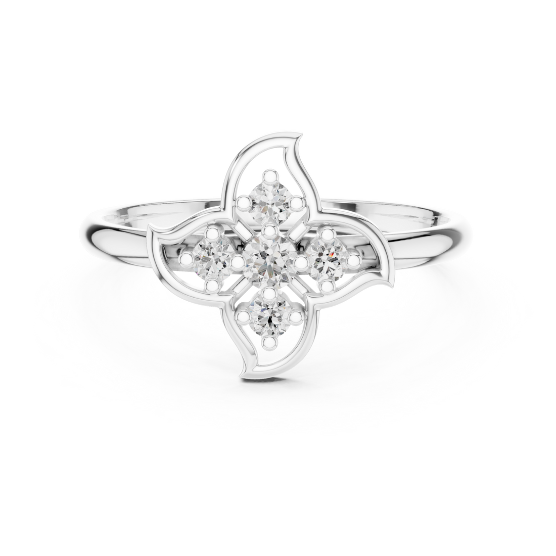 Graceful Petal Cluster Lab-Grown Diamond Ring