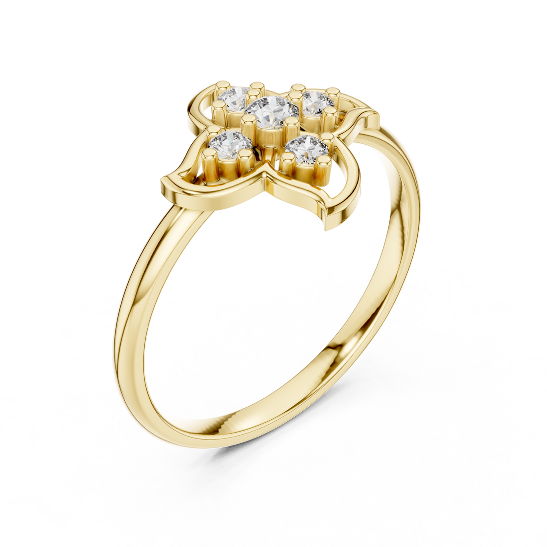 Graceful Petal Cluster Lab-Grown Diamond Ring