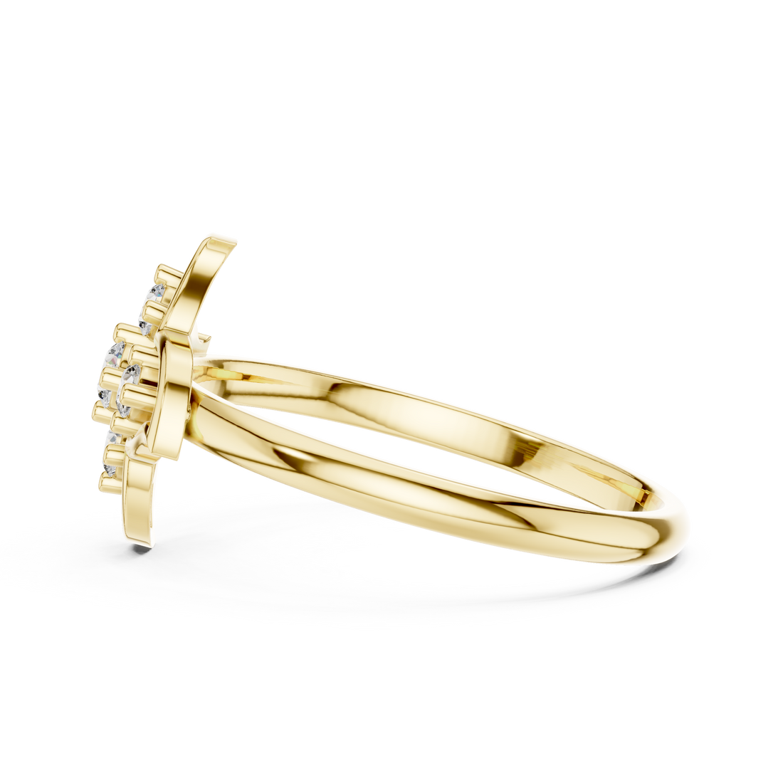 Graceful Petal Cluster Lab-Grown Diamond Ring