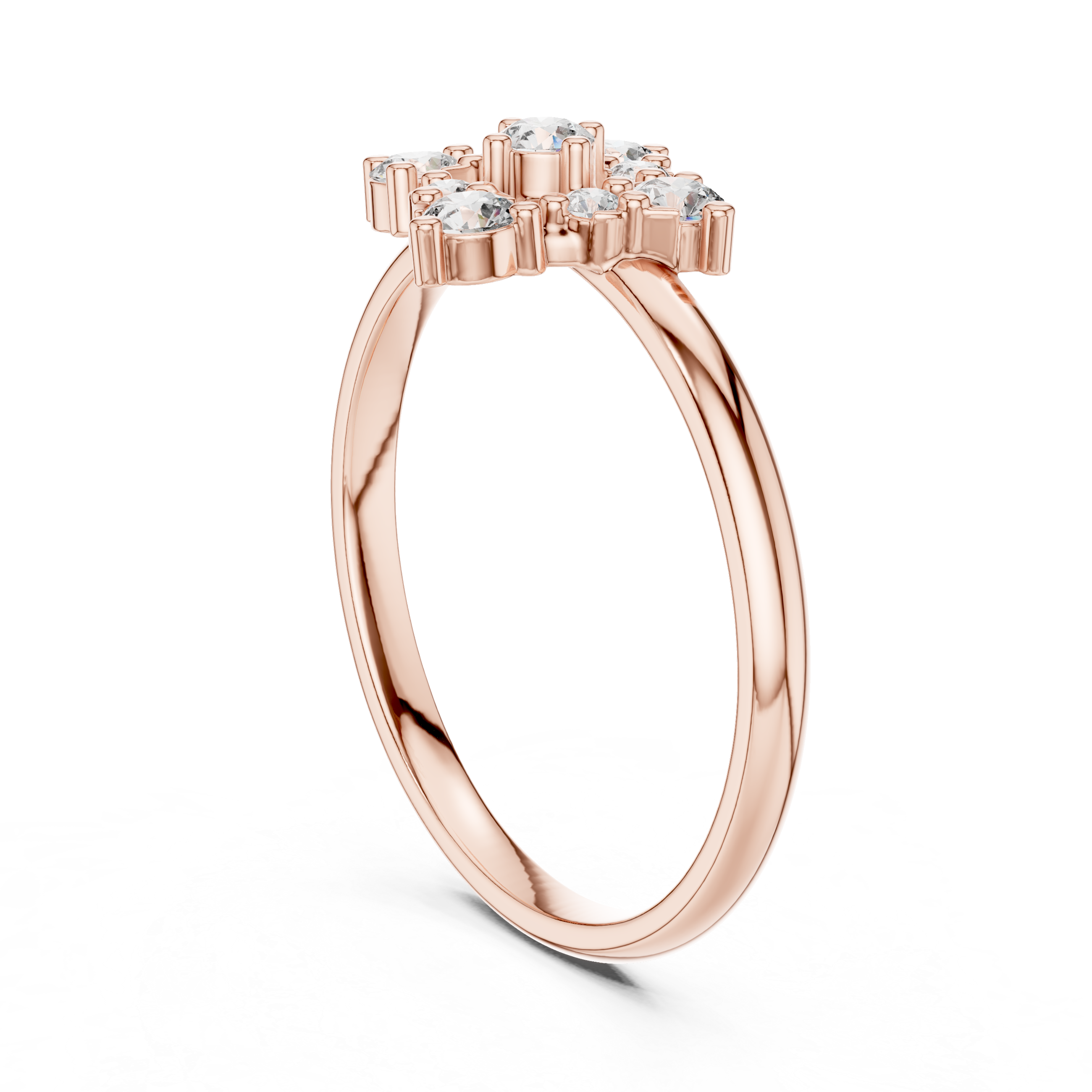 Square Cluster Lab-Grown Diamond Ring