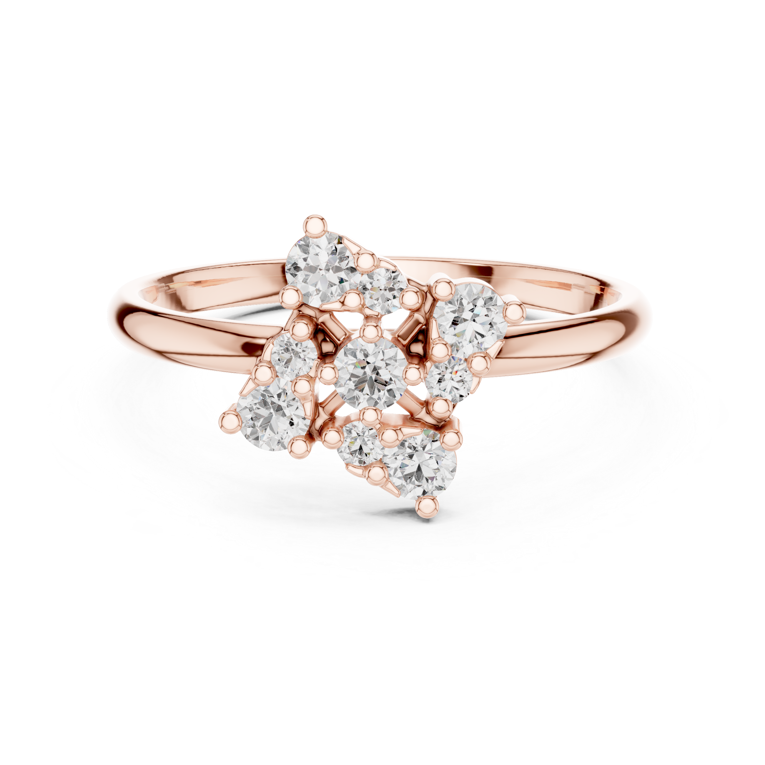 Square Cluster Lab-Grown Diamond Ring