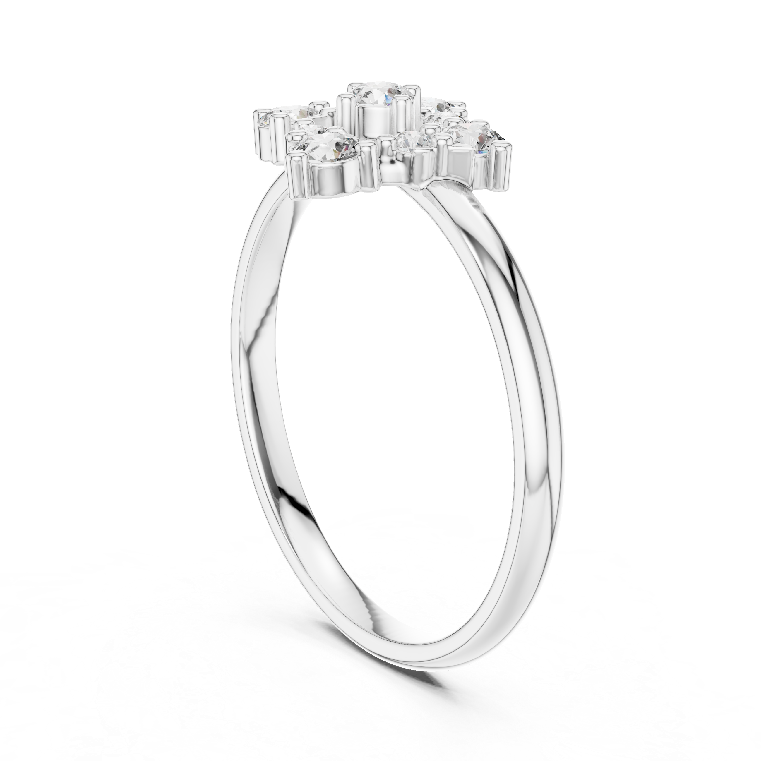 Square Cluster Lab-Grown Diamond Ring