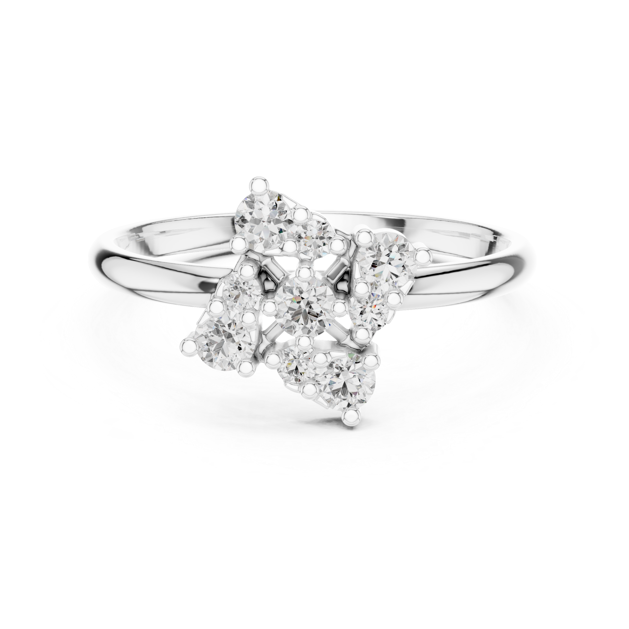 Square Cluster Lab-Grown Diamond Ring