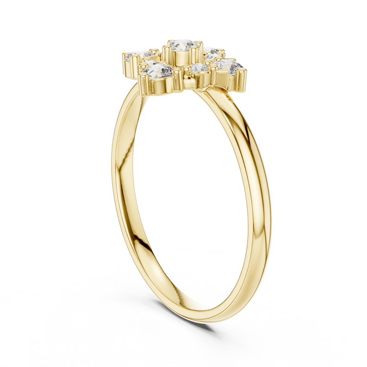 Square Cluster Lab-Grown Diamond Ring