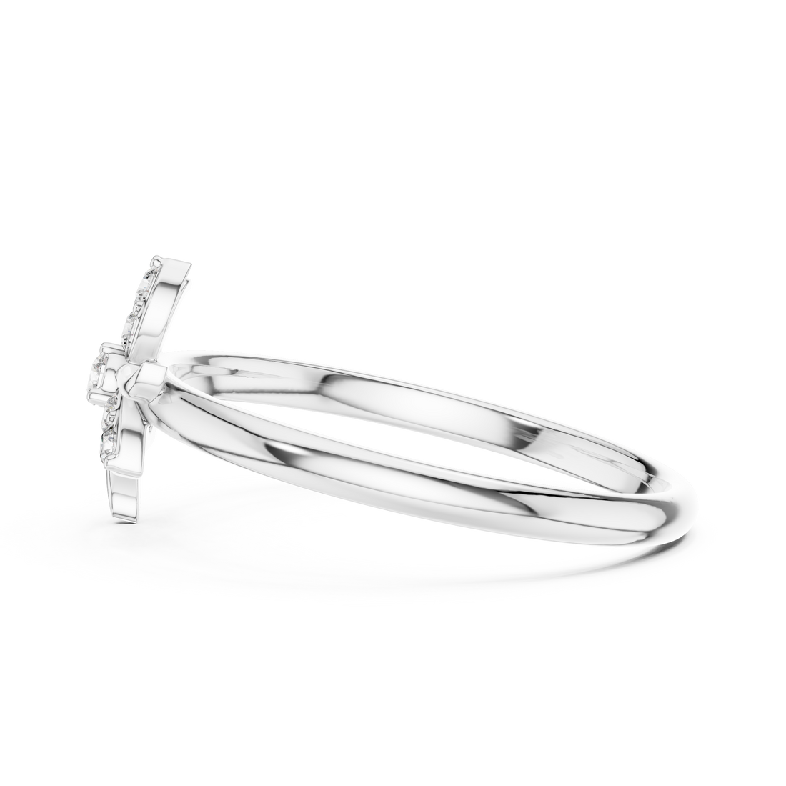 Elegant Bow Lab-Grown Diamond Ring in 14K/18K Gold | Kiashaa Jewellery