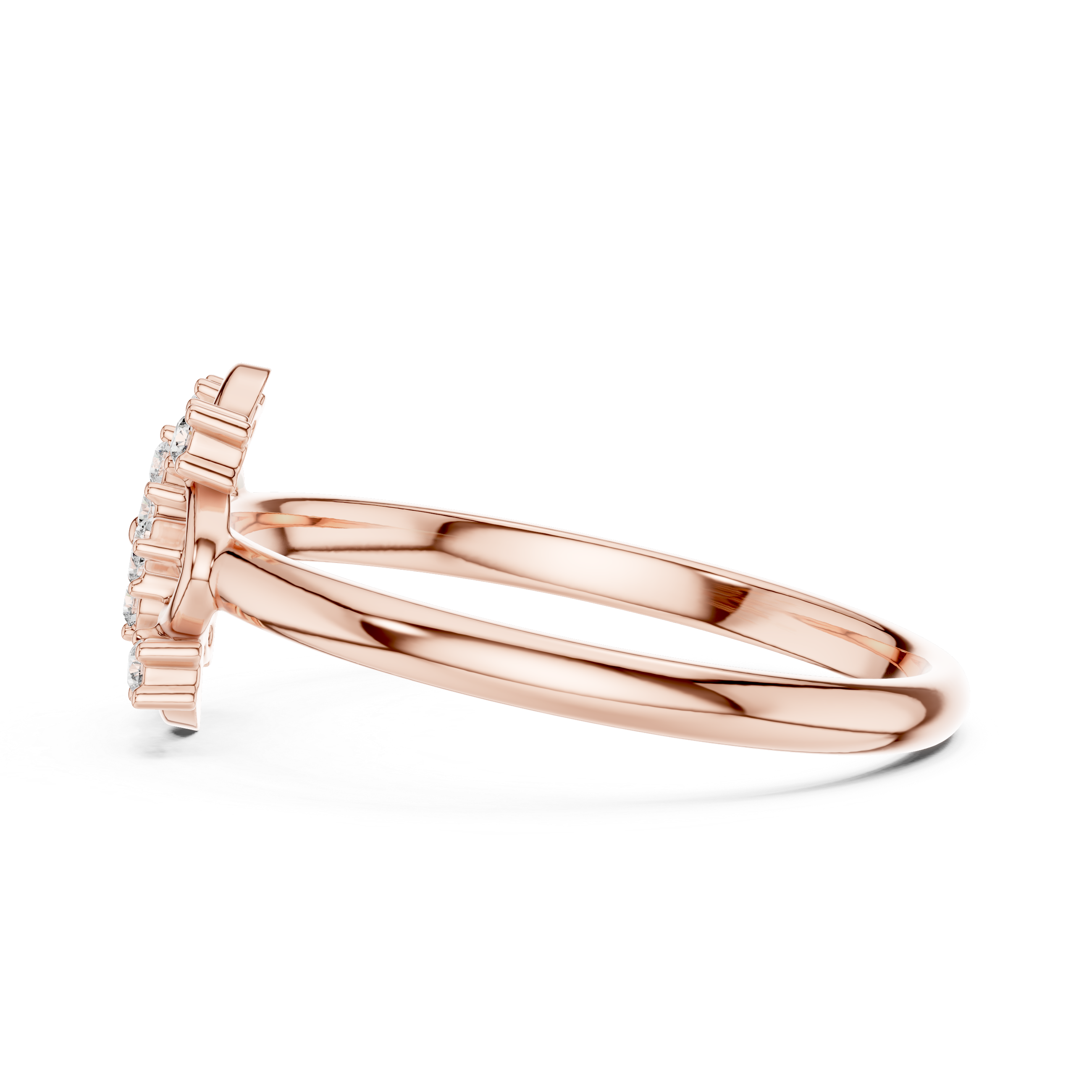 Floral Cluster Lab-Grown Diamond Ring in 14K/18K Gold | Kiashaa Jewellery