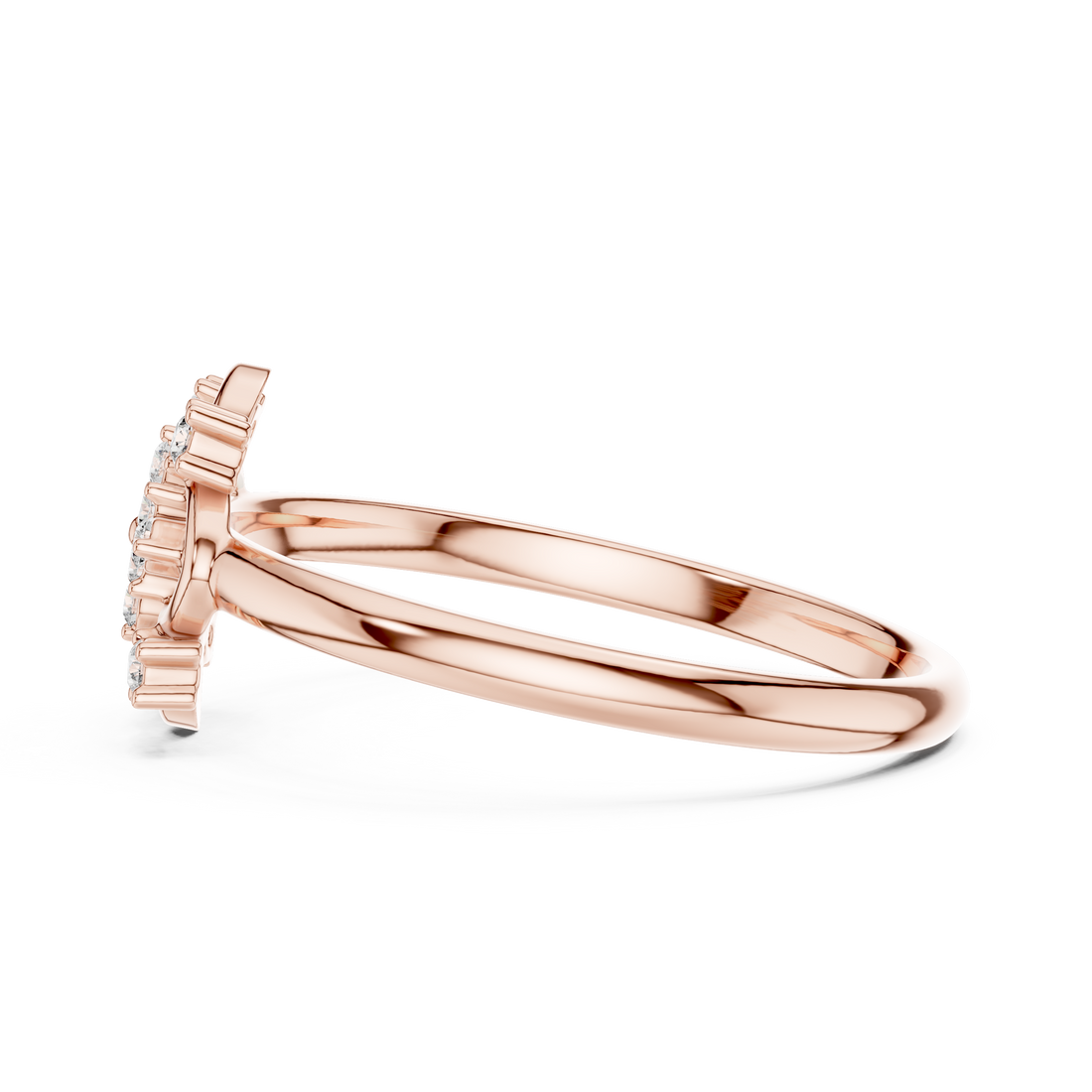 Floral Cluster Lab-Grown Diamond Ring in 14K/18K Gold | Kiashaa Jewellery