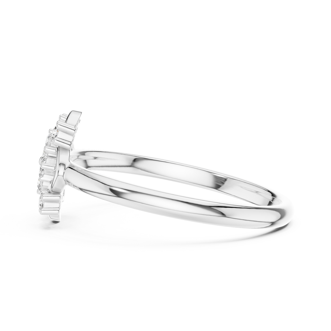 Floral Cluster Lab-Grown Diamond Ring in 14K/18K Gold | Kiashaa Jewellery