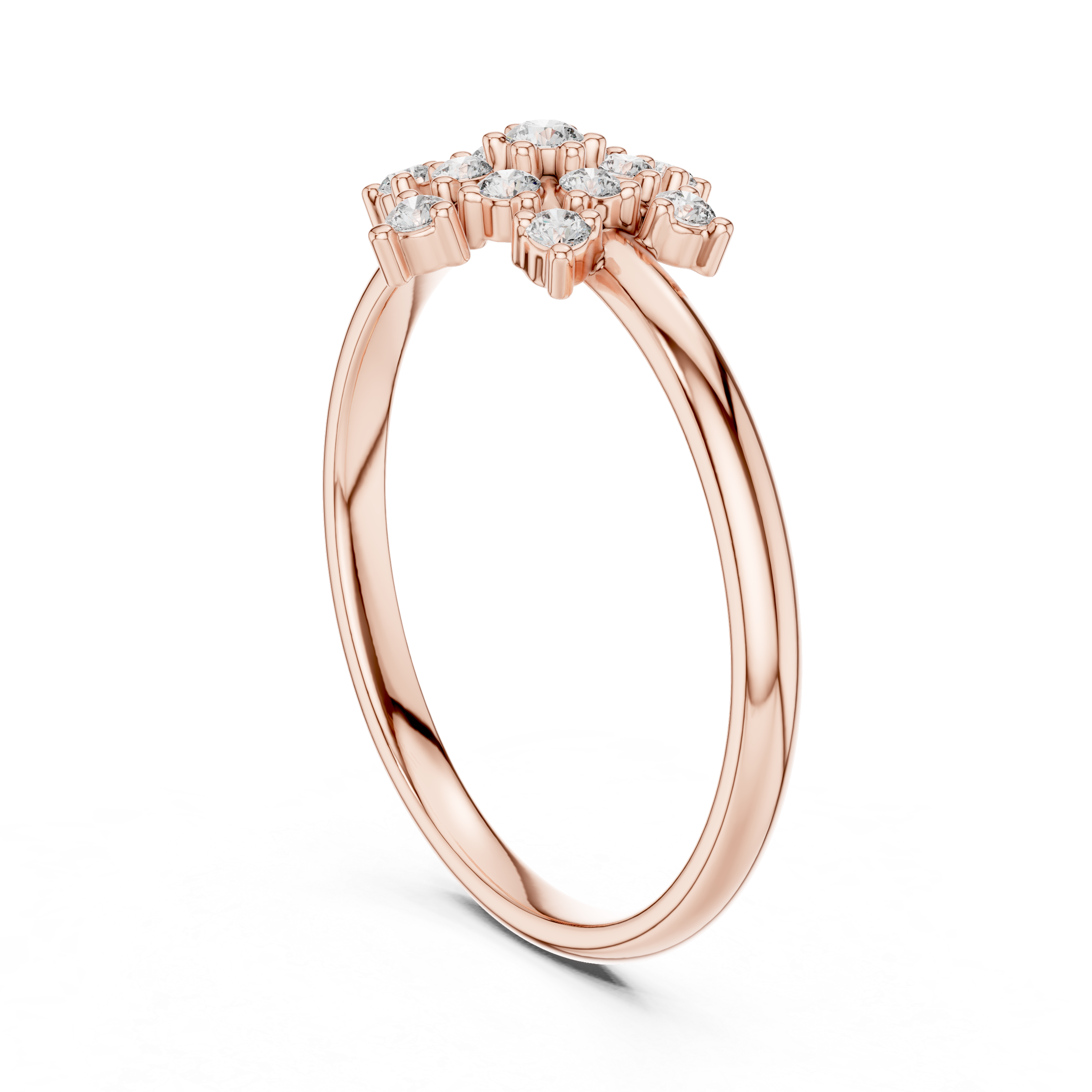 Blossom Cluster Lab-Grown Diamond Ring in 14K/18K Gold | Kiashaa Jewellery