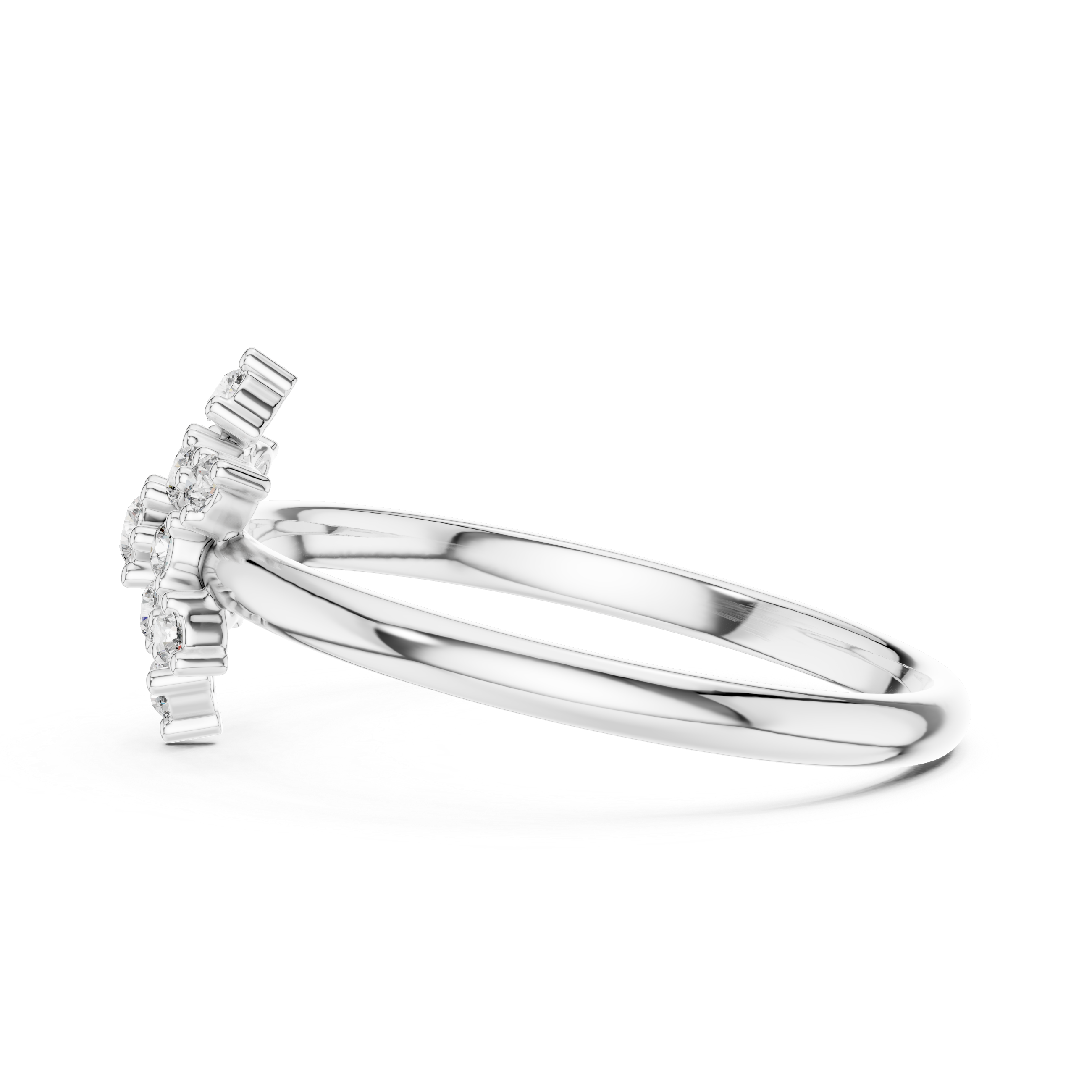 Blossom Cluster Lab-Grown Diamond Ring in 14K/18K Gold | Kiashaa Jewellery