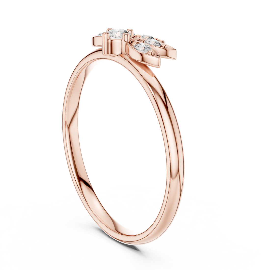 Floral Blossom Lab-Grown Diamond Ring in 14K/18K Gold | Kiashaa Jewellery