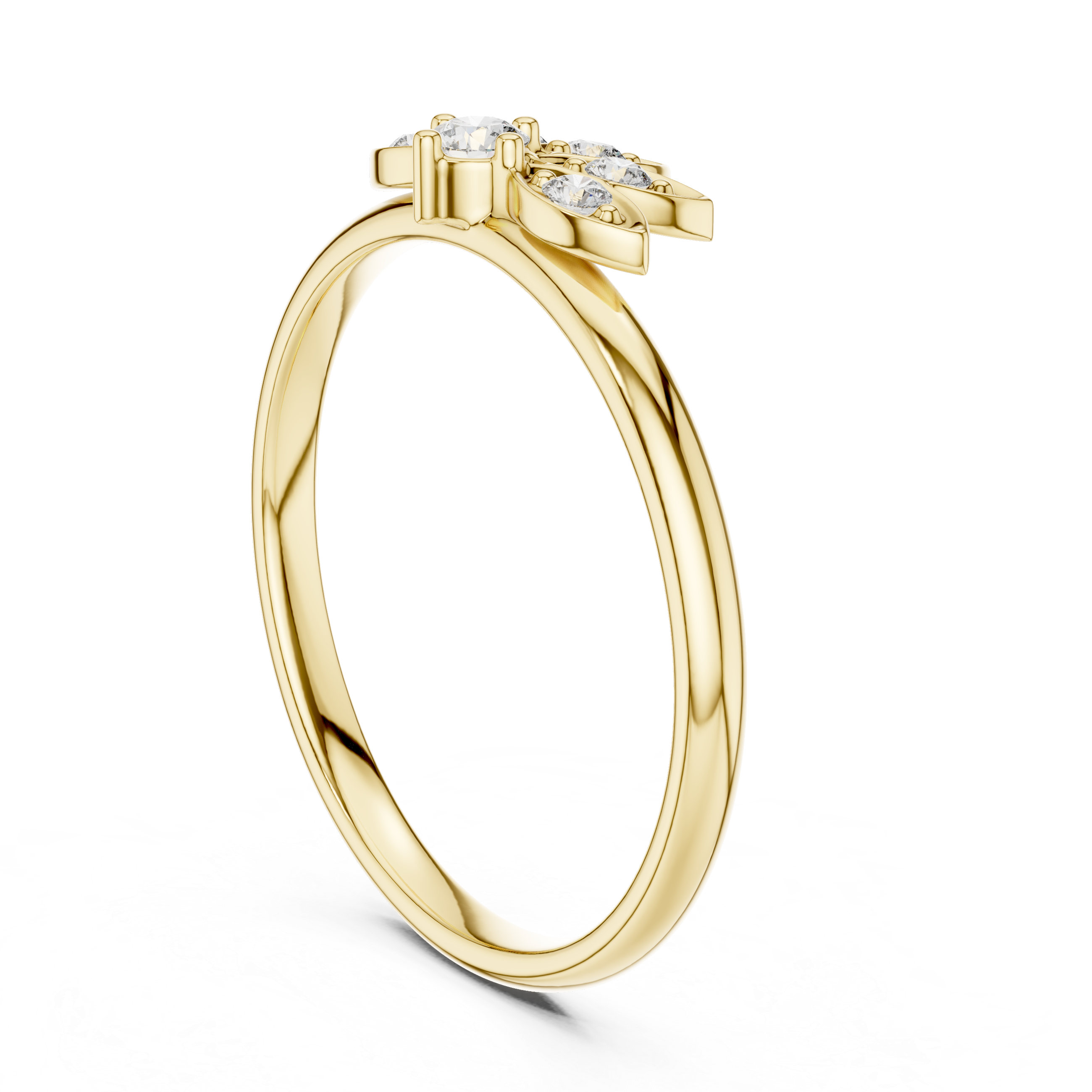 Floral Blossom Lab-Grown Diamond Ring in 14K/18K Gold | Kiashaa Jewellery