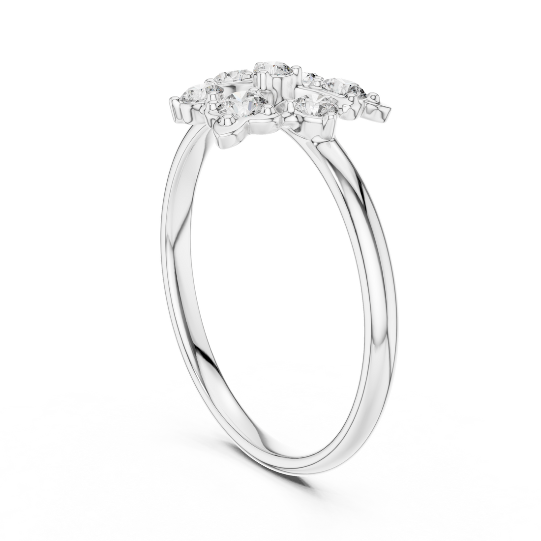 Rose Gold Floral Cluster Lab-Grown Diamond Ring