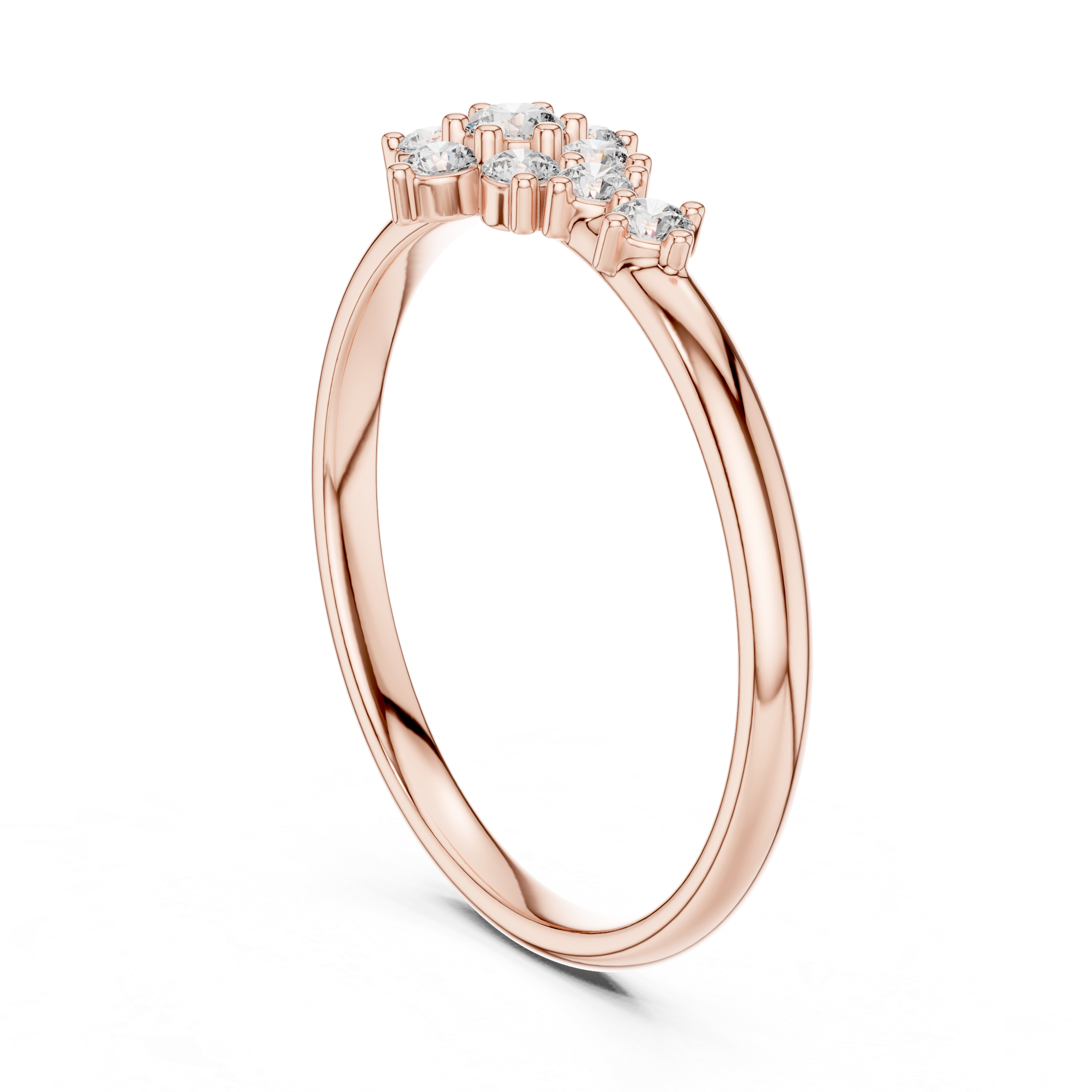 Floral Cluster Lab-Grown Diamond Ring | 14K , 18K Gold | Kiashaa Jewellery