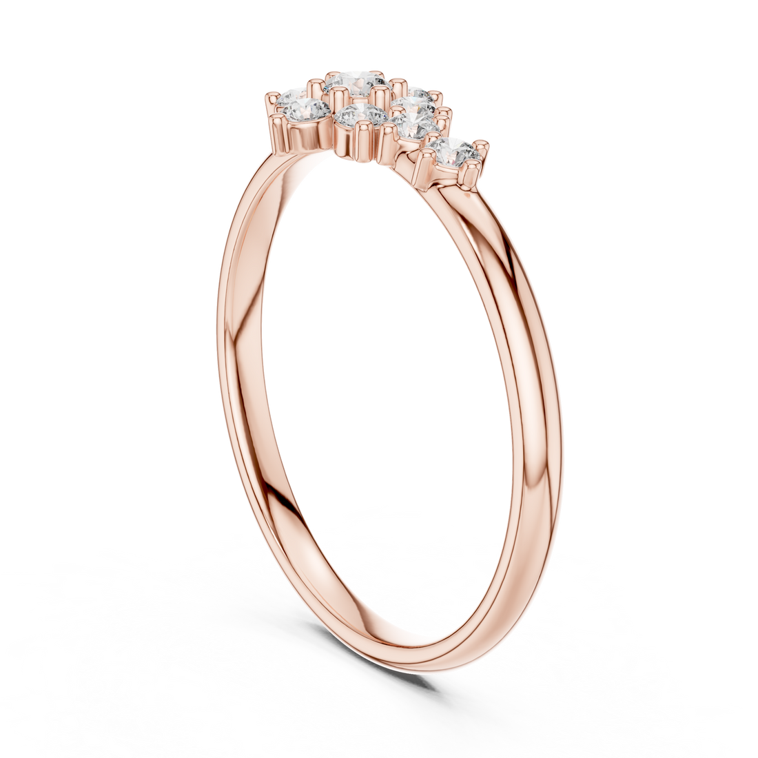 Floral Cluster Lab-Grown Diamond Ring | 14K , 18K Gold | Kiashaa Jewellery