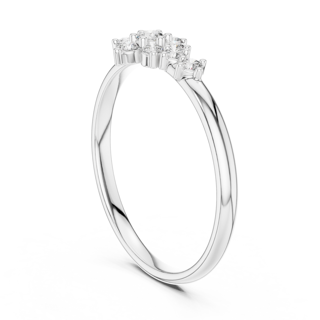 Floral Cluster Lab-Grown Diamond Ring | 14K , 18K Gold | Kiashaa Jewellery