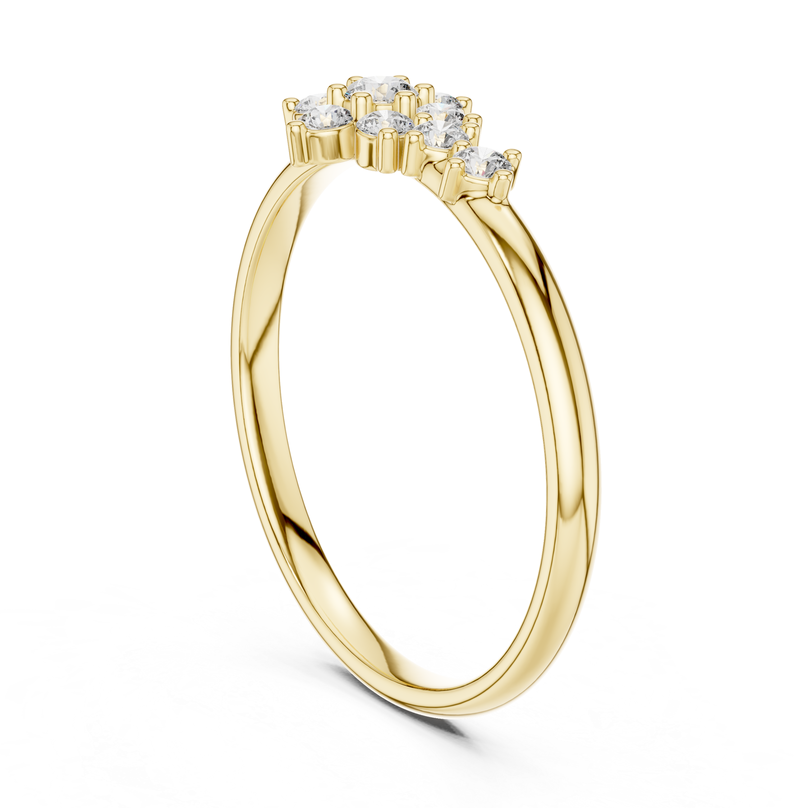 Floral Cluster Lab-Grown Diamond Ring | 14K , 18K Gold | Kiashaa Jewellery