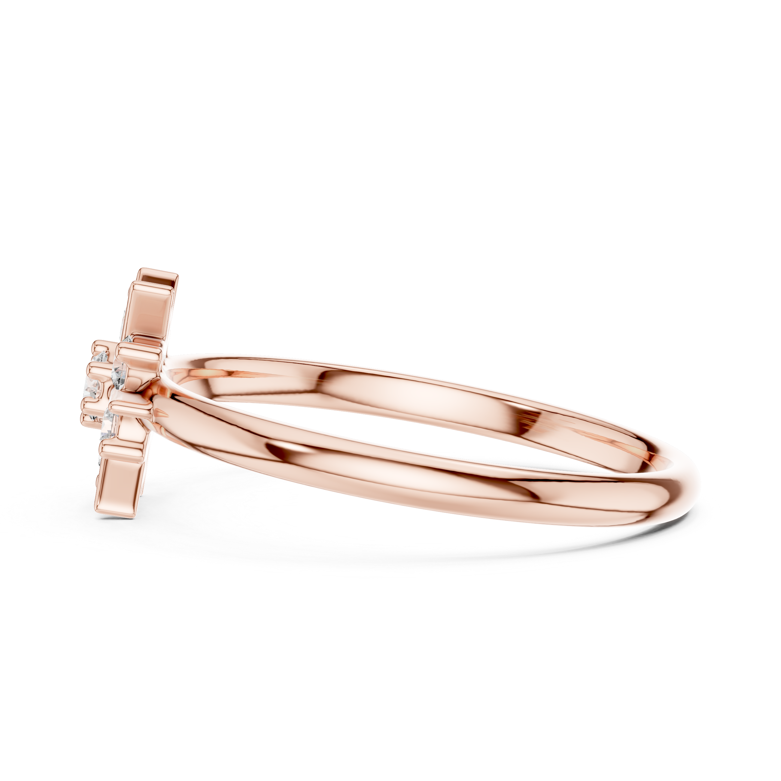 Starburst Cluster Lab-Grown Diamond Ring | 14K ,18K Gold | Kiashaa Jewellery