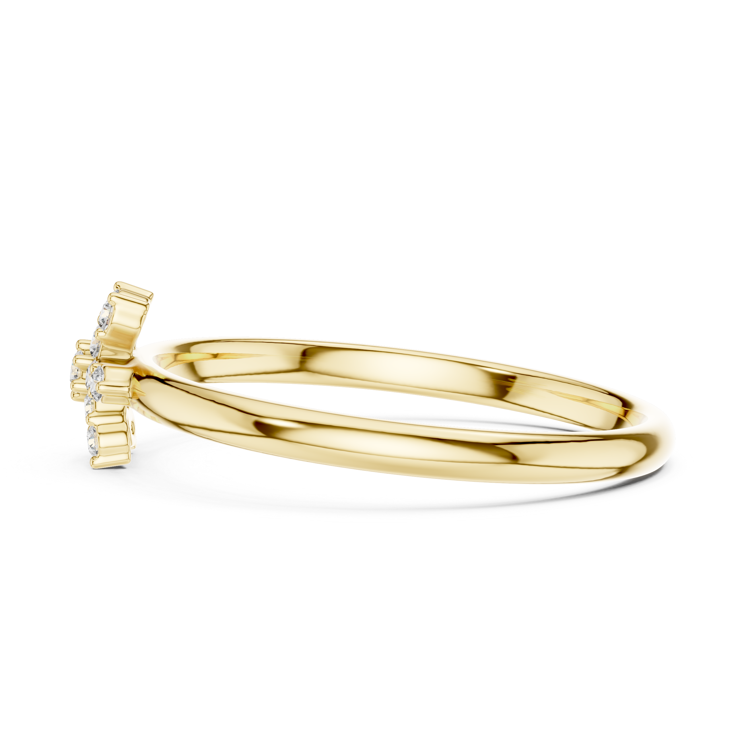 Floral Cluster Lab-Grown Diamond Ring | 14K ,18K Gold | Kiashaa Jewellery