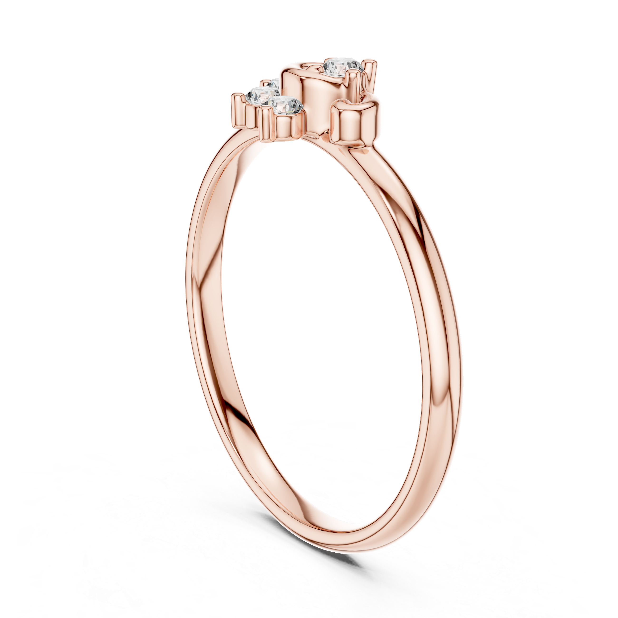Rose Gold Floral Halo Lab-Grown Diamond Ring | IGI Certified | Kiashaa Jewellery