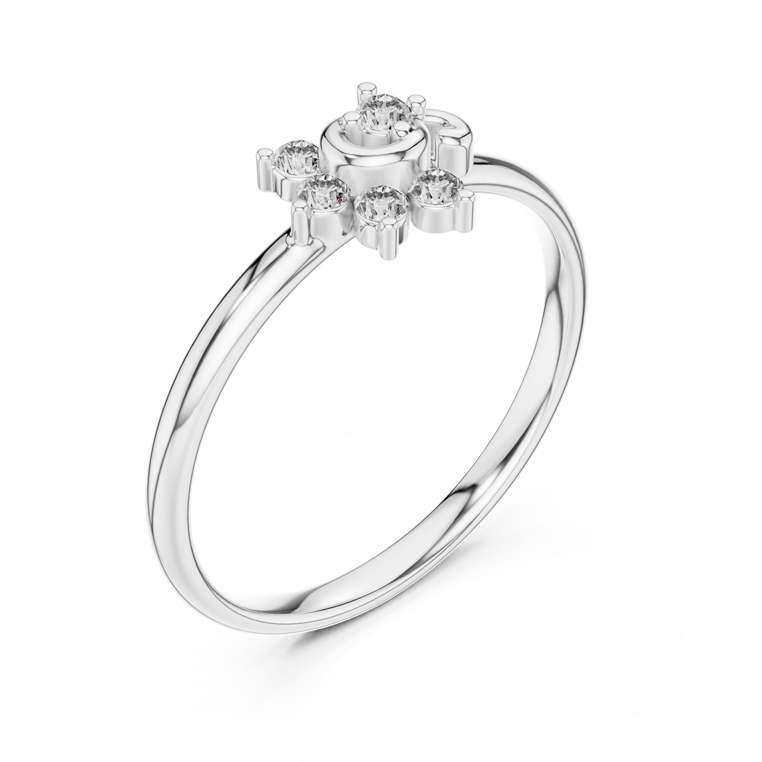 Rose Gold Floral Halo Lab-Grown Diamond Ring | IGI Certified | Kiashaa Jewellery