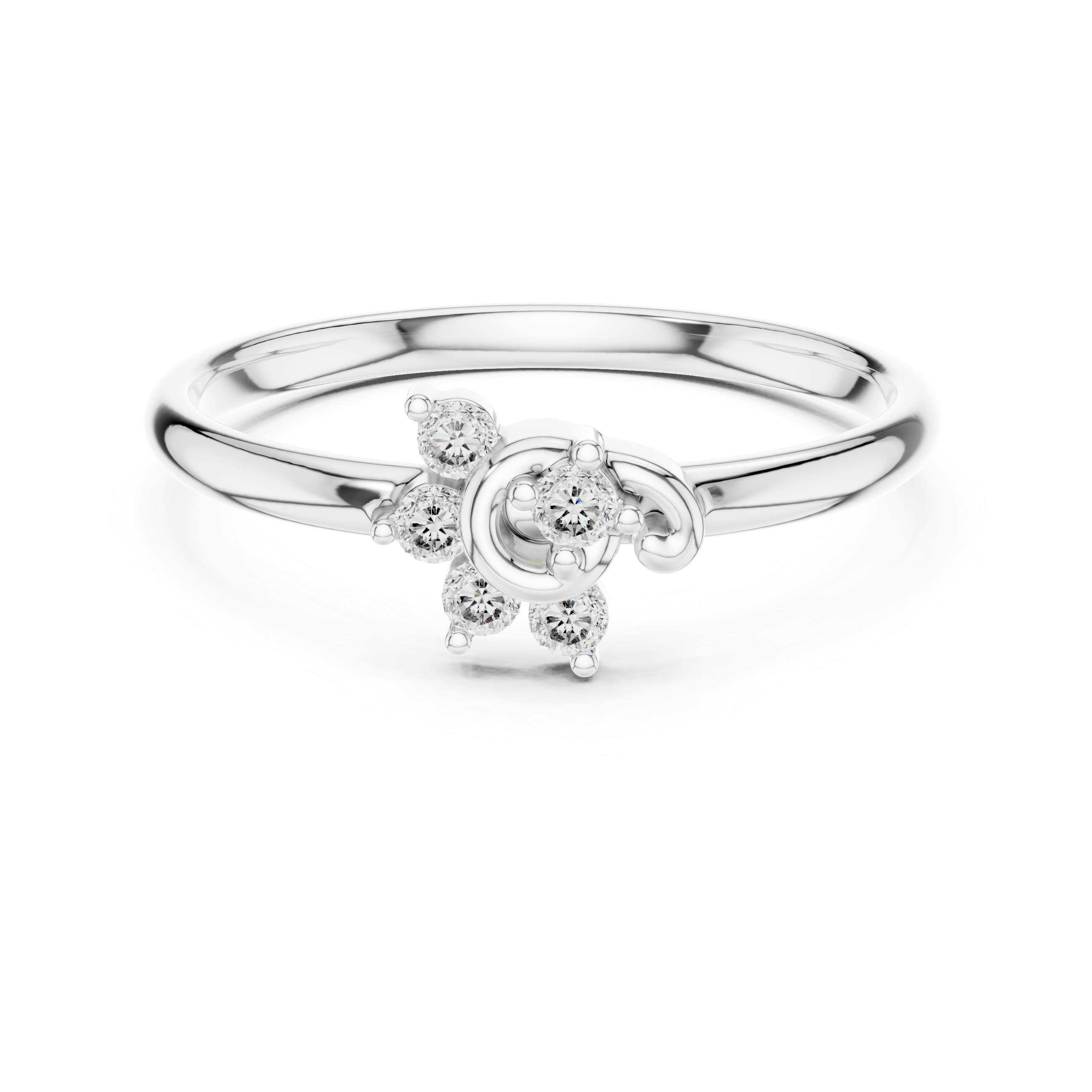 Rose Gold Floral Halo Lab-Grown Diamond Ring | IGI Certified | Kiashaa Jewellery