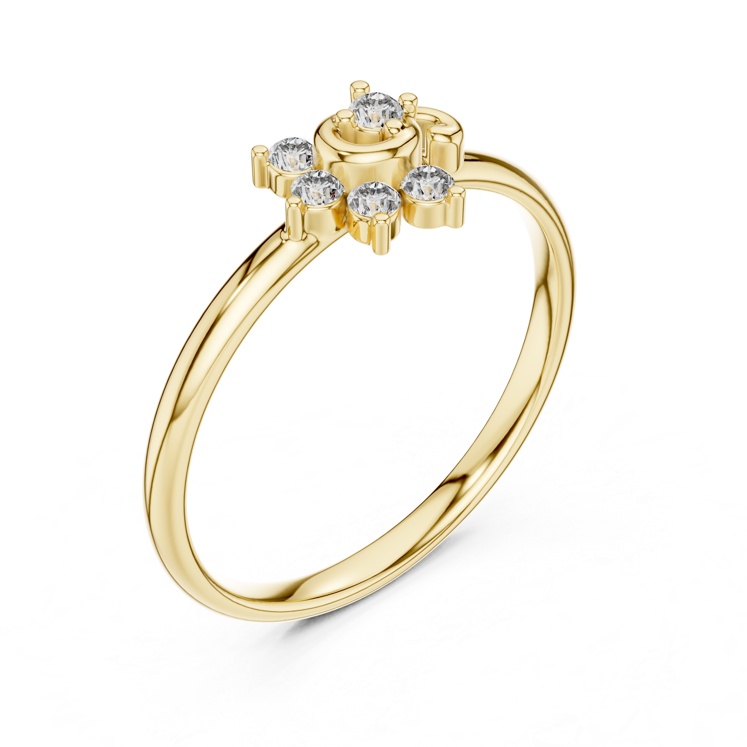 Rose Gold Floral Halo Lab-Grown Diamond Ring | IGI Certified | Kiashaa Jewellery