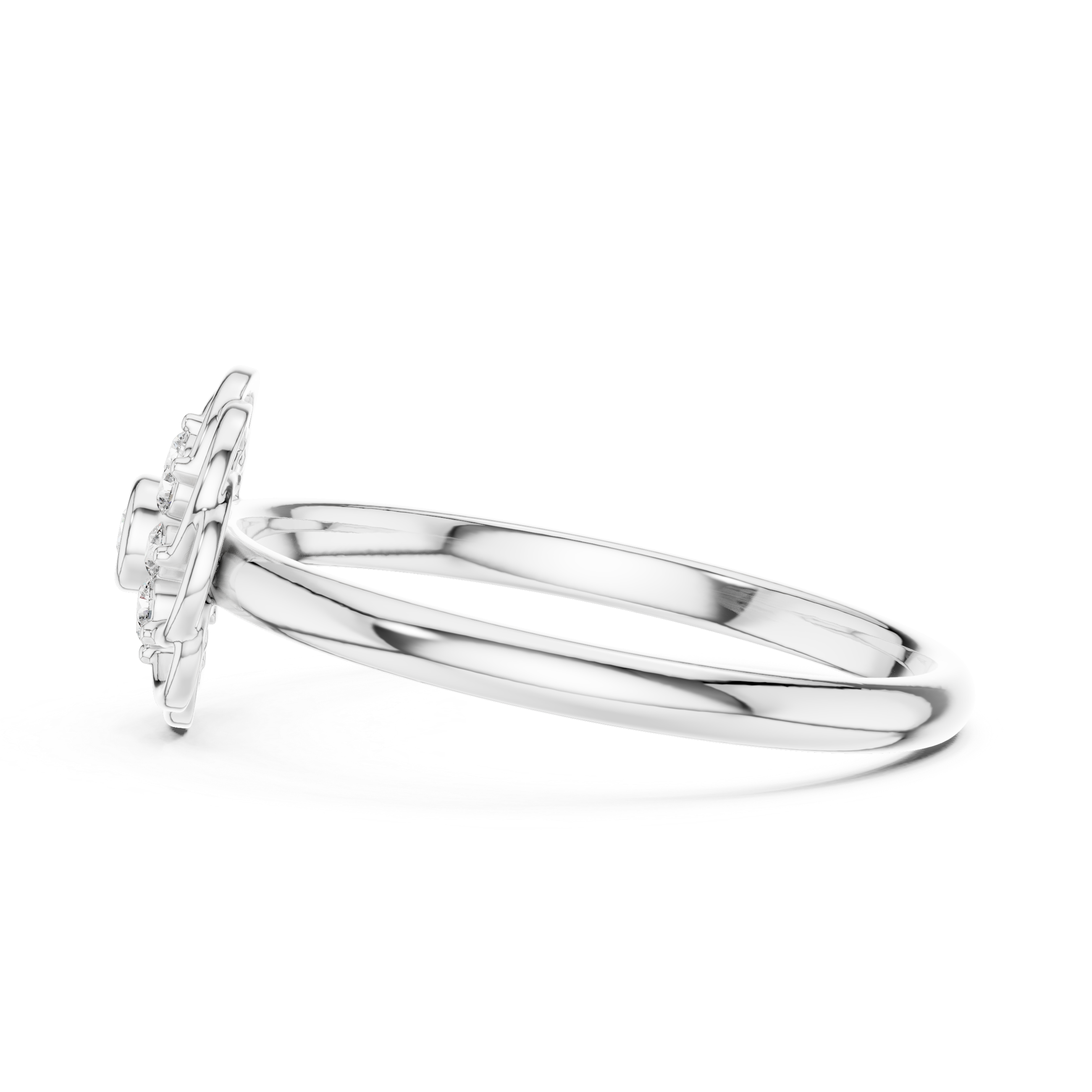 Rose Gold Floral Lab-Grown Diamond Ring | IGI Certified | Kiashaa Jewellery