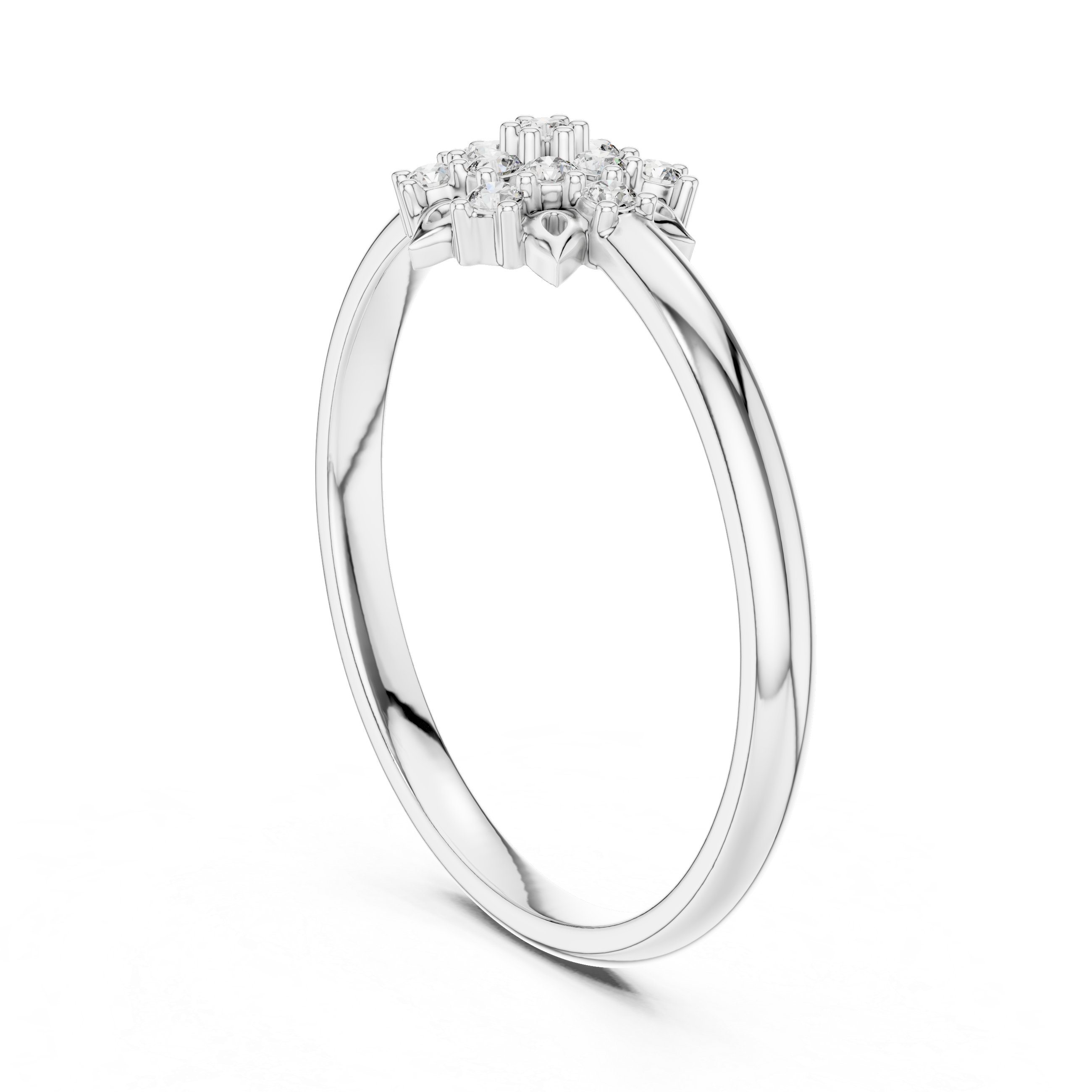 Rose Gold Cluster Lab-Grown Diamond Ring | IGI Certified | Kiashaa Jewellery