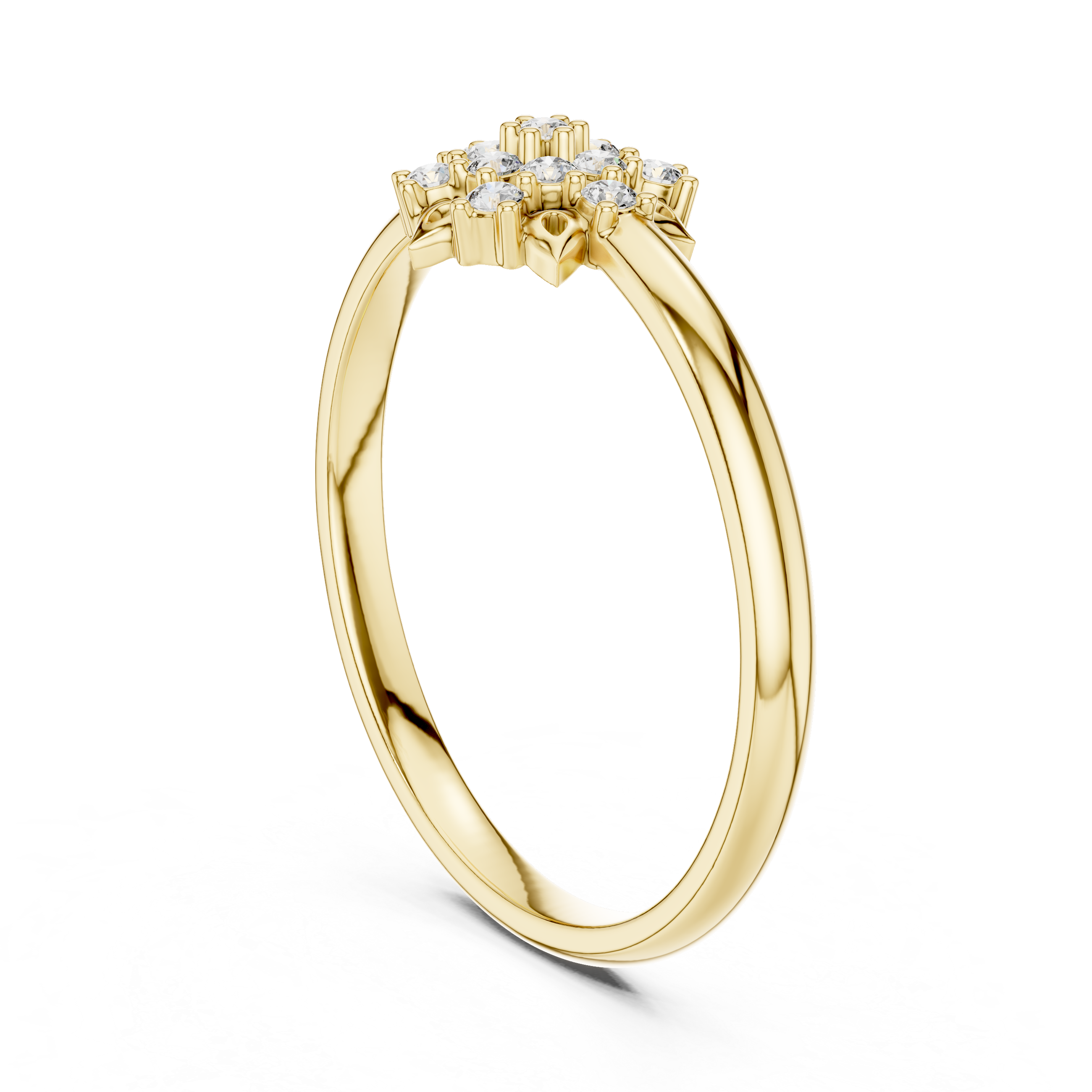 Rose Gold Cluster Lab-Grown Diamond Ring | IGI Certified | Kiashaa Jewellery