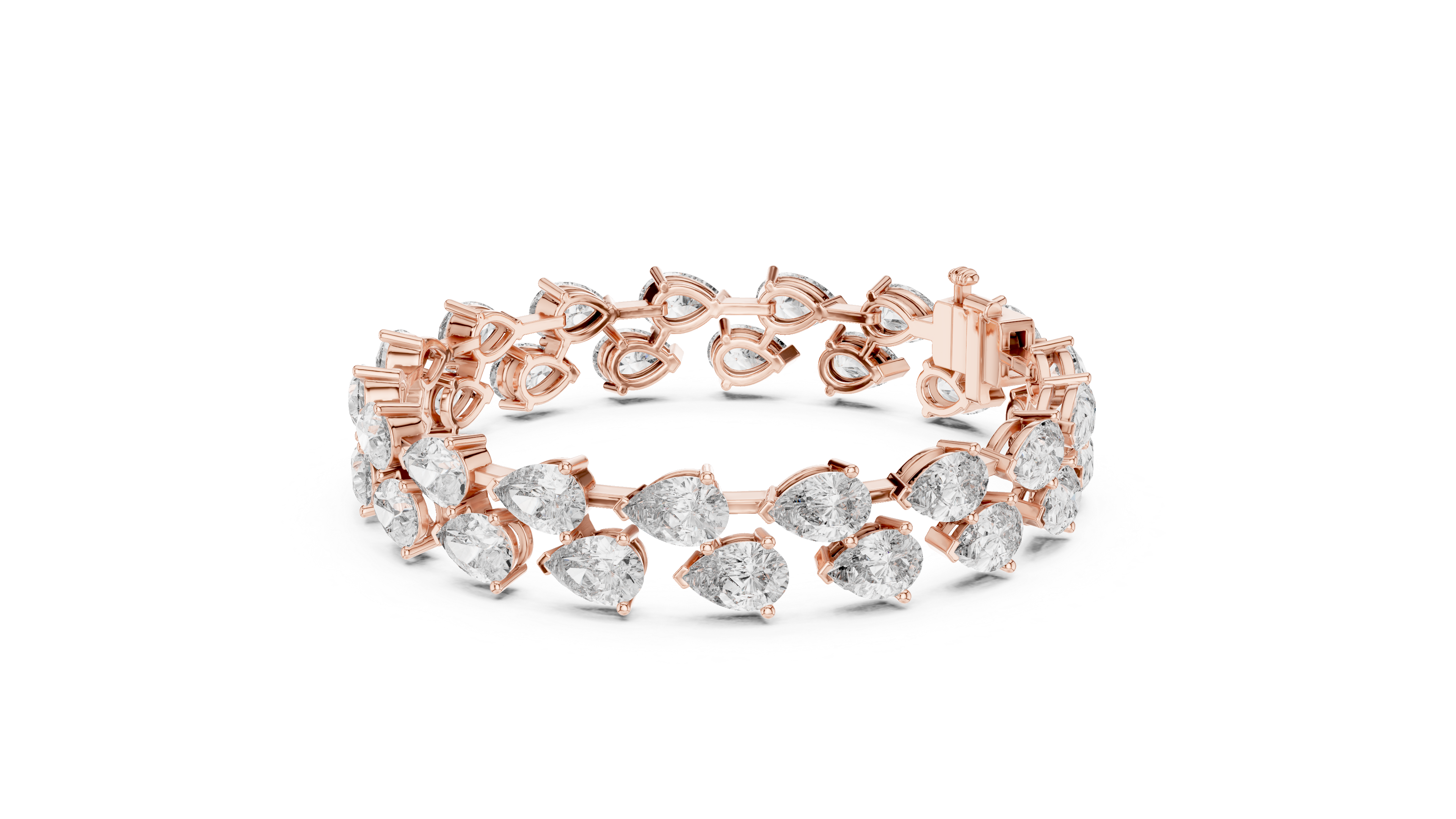 Pear-Cut Lab-Grown Diamond Bracelet in 14K/18K Gold – Kiashaa Jewellery