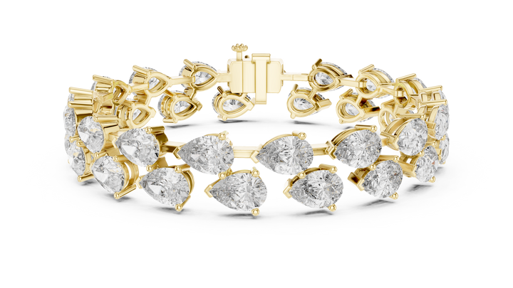 Pear-Cut Lab-Grown Diamond Bracelet in 14K/18K Gold – Kiashaa Jewellery
