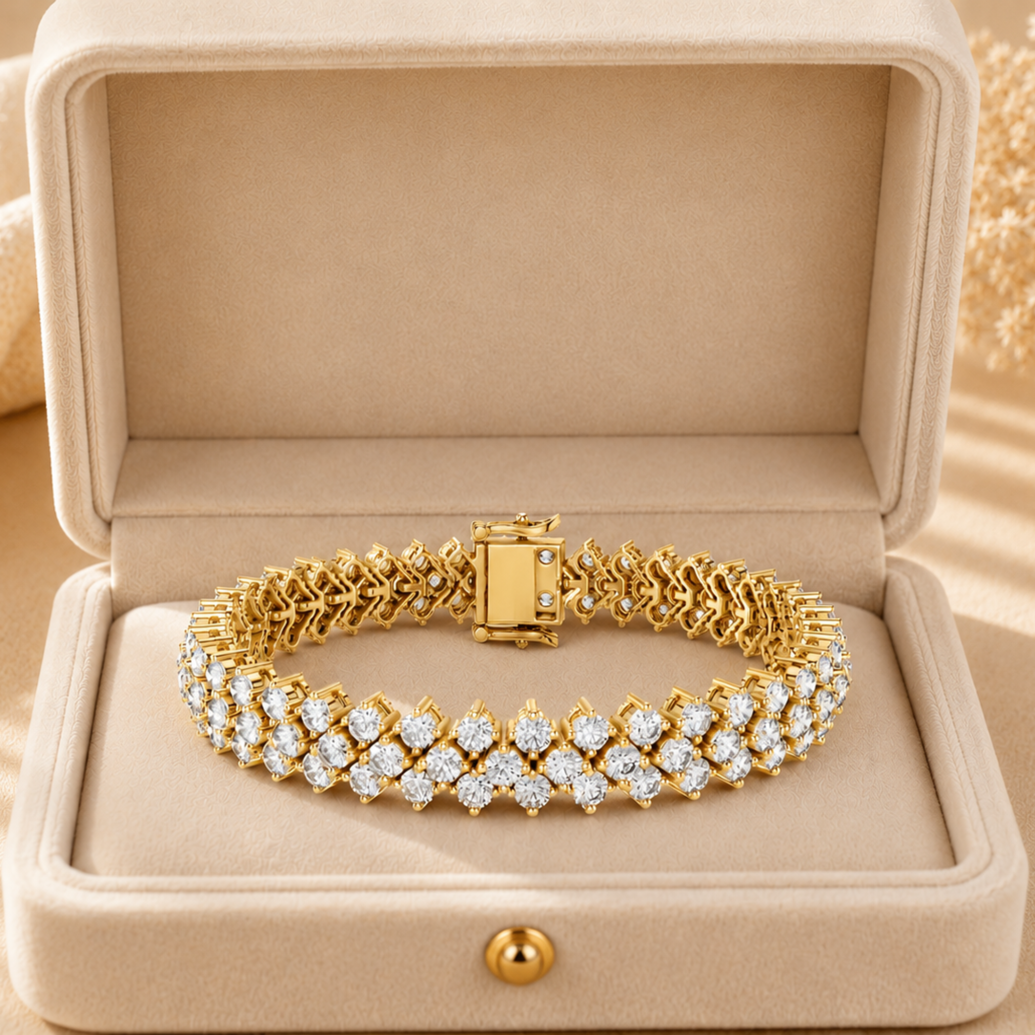 6.00 CT Round Lab-Grown Diamond Tennis Bracelet in 9K, 14K & 18K Gold