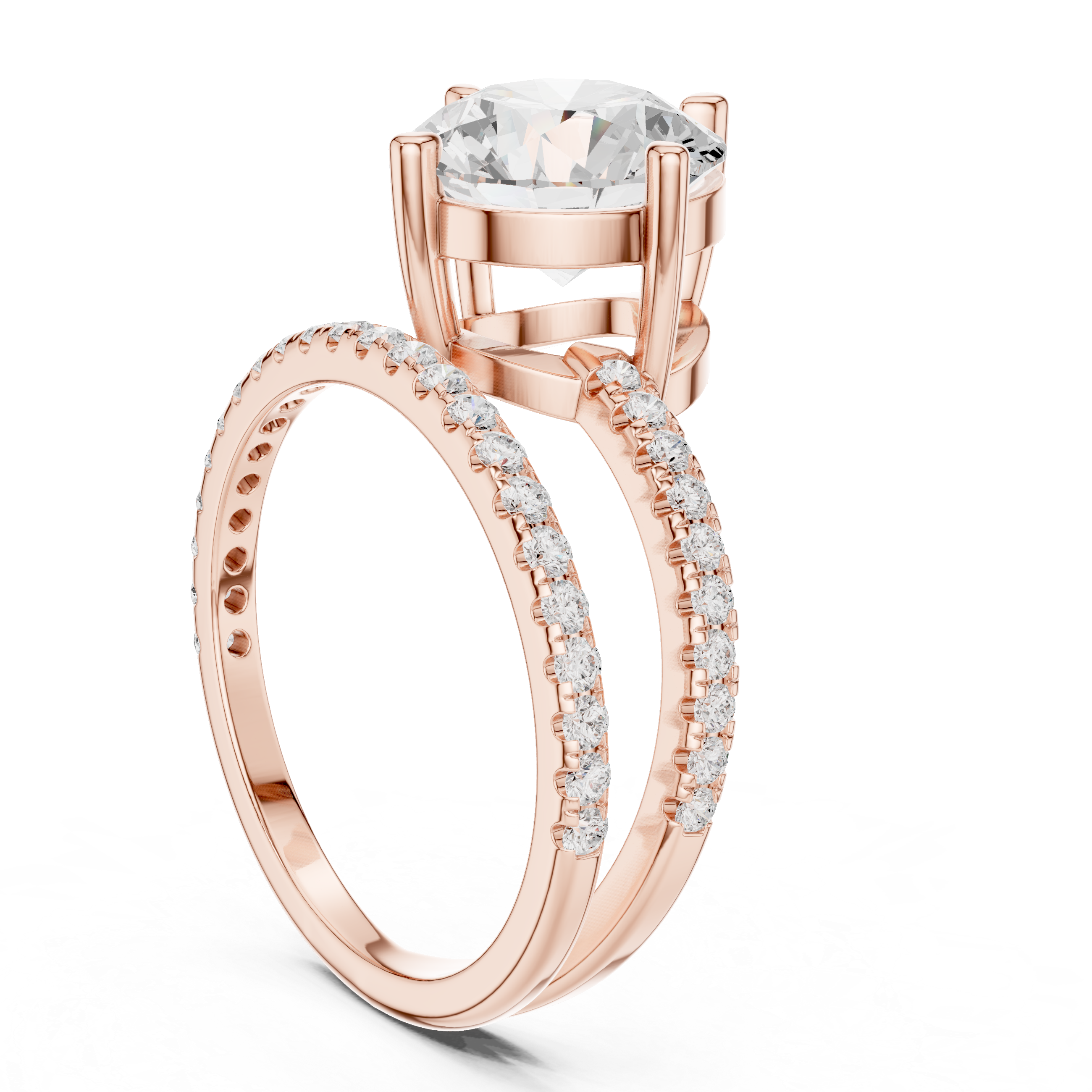 IGI Certified Lab-Grown Diamond Solitaire Engagement Ring in 14K & 18K Rose Gold | Kiashaa Jewellery
