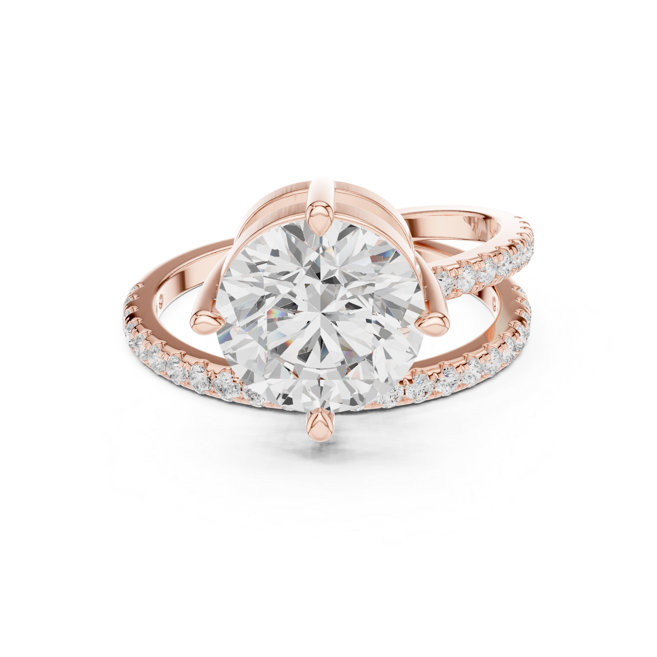 IGI Certified Lab-Grown Diamond Solitaire Engagement Ring in 14K & 18K Rose Gold | Kiashaa Jewellery