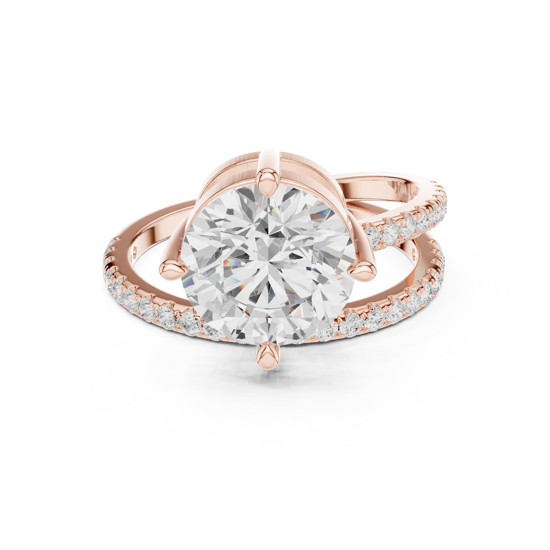 IGI Certified Lab-Grown Diamond Solitaire Engagement Ring in 14K & 18K Rose Gold | Kiashaa Jewellery