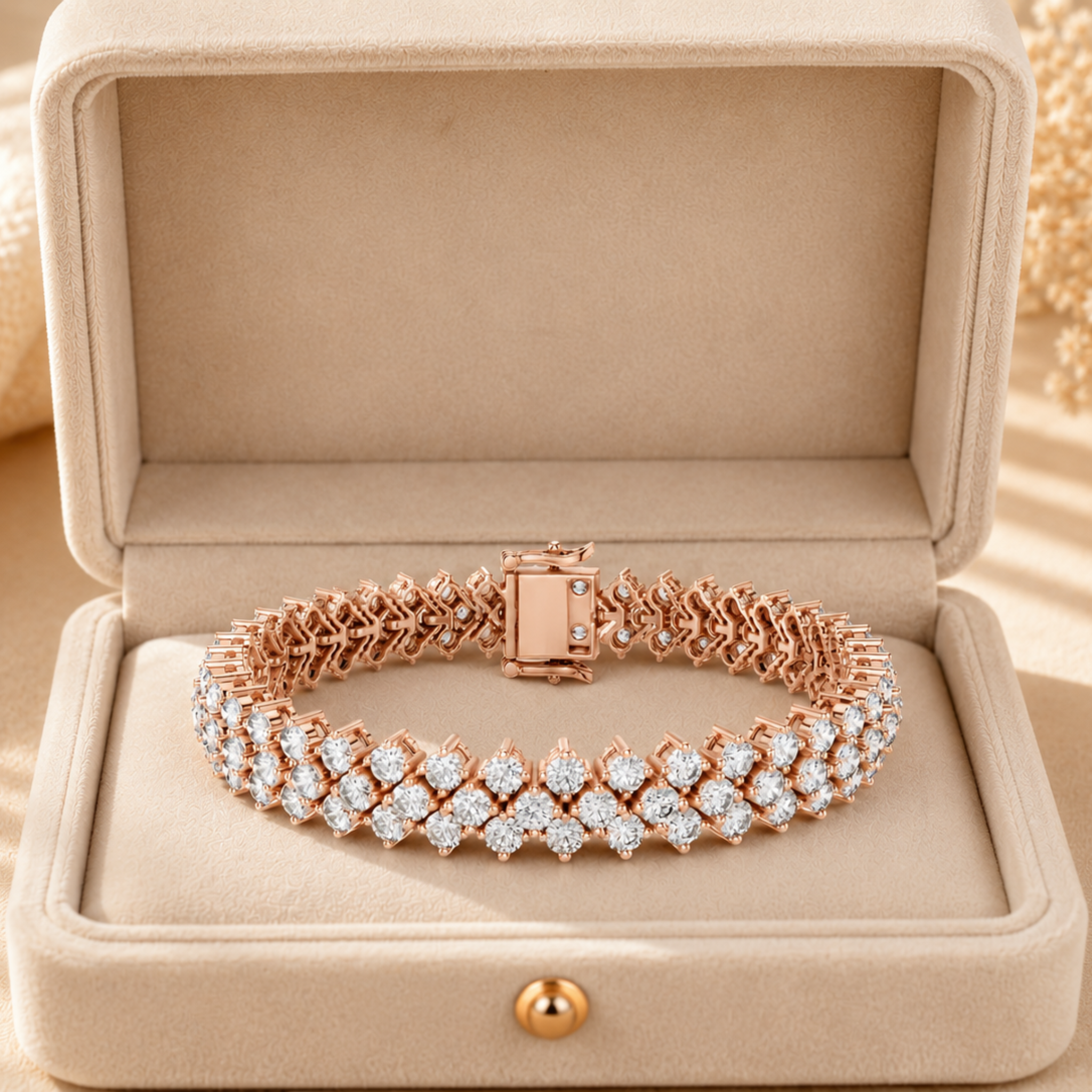 6.00 CT Round Lab-Grown Diamond Tennis Bracelet in 9K, 14K & 18K Gold