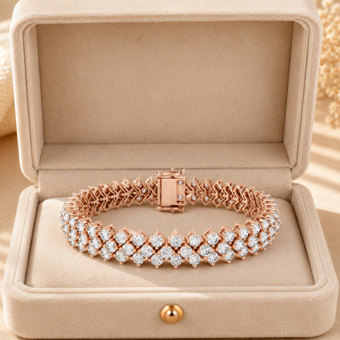 6.00 CT Round Lab-Grown Diamond Tennis Bracelet in 9K, 14K & 18K Gold