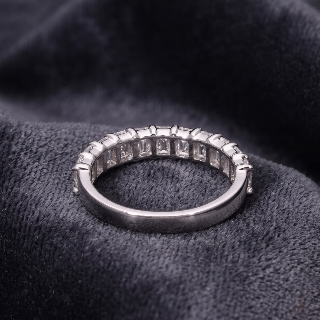 Half eternity diamond ring available in 9K 14K and 18K gold