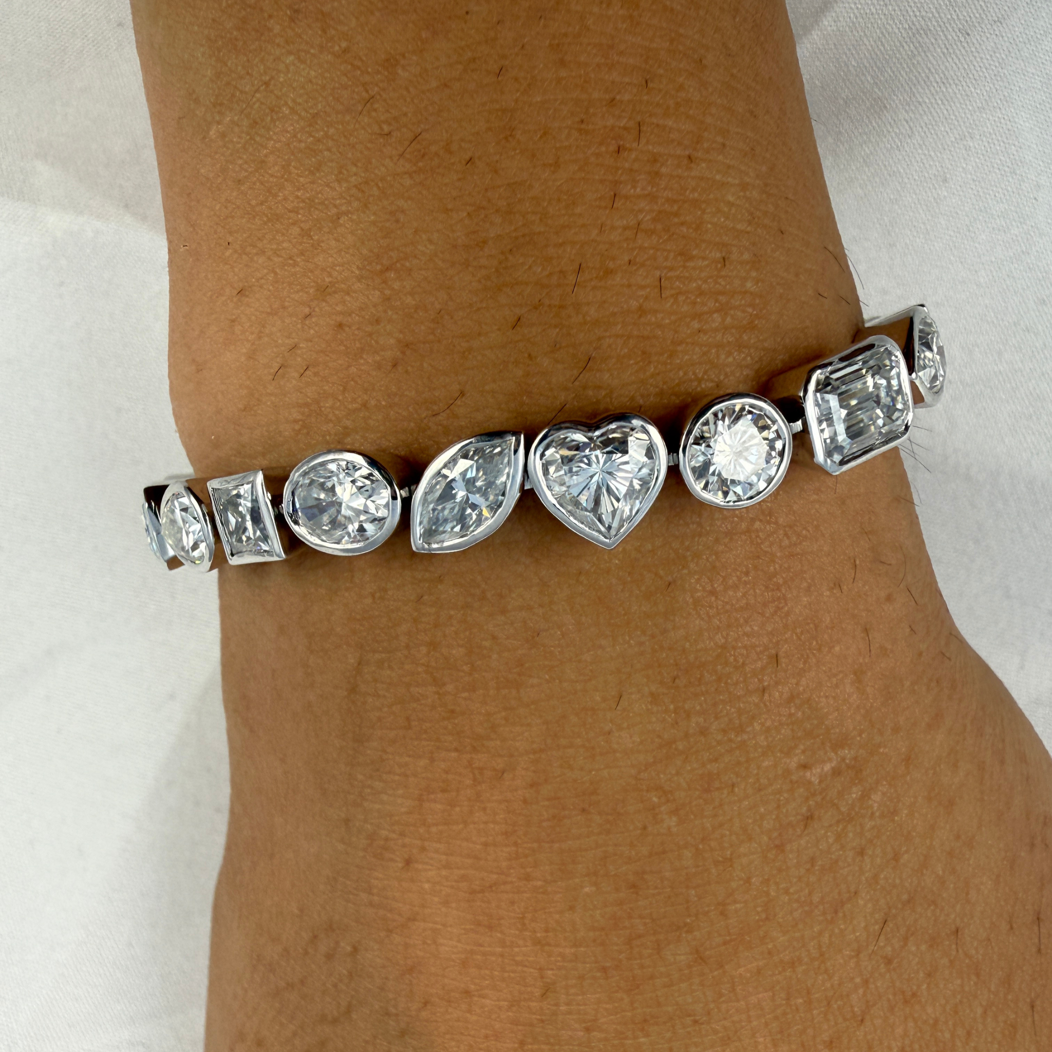 Multi-Shape Diamond Tennis Bracelet in 9K, 14K & 18K Gold