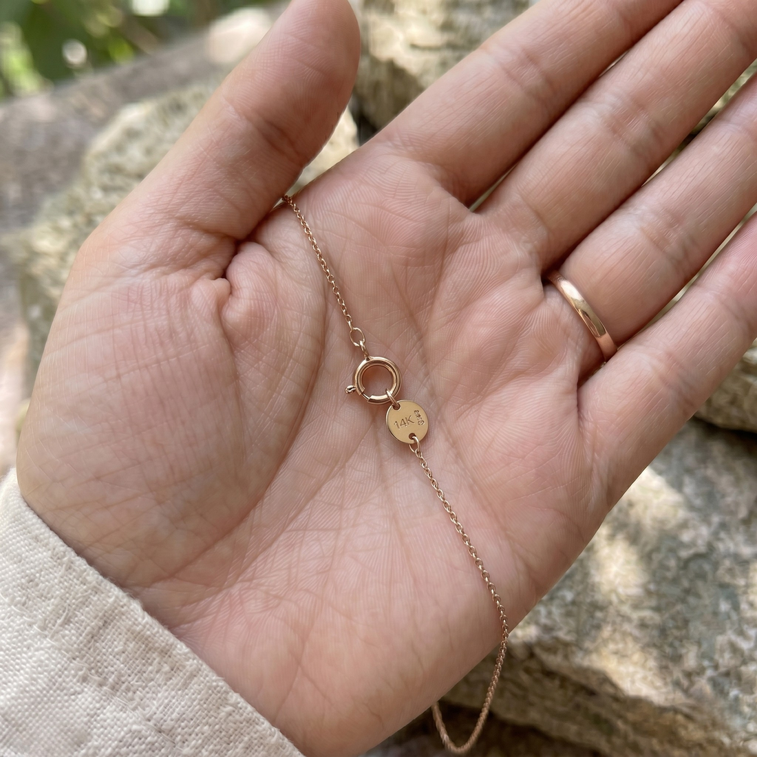 Red heart gemstone and lab-grown diamond pendant necklace by Kiashaa Jewellery in rose gold.