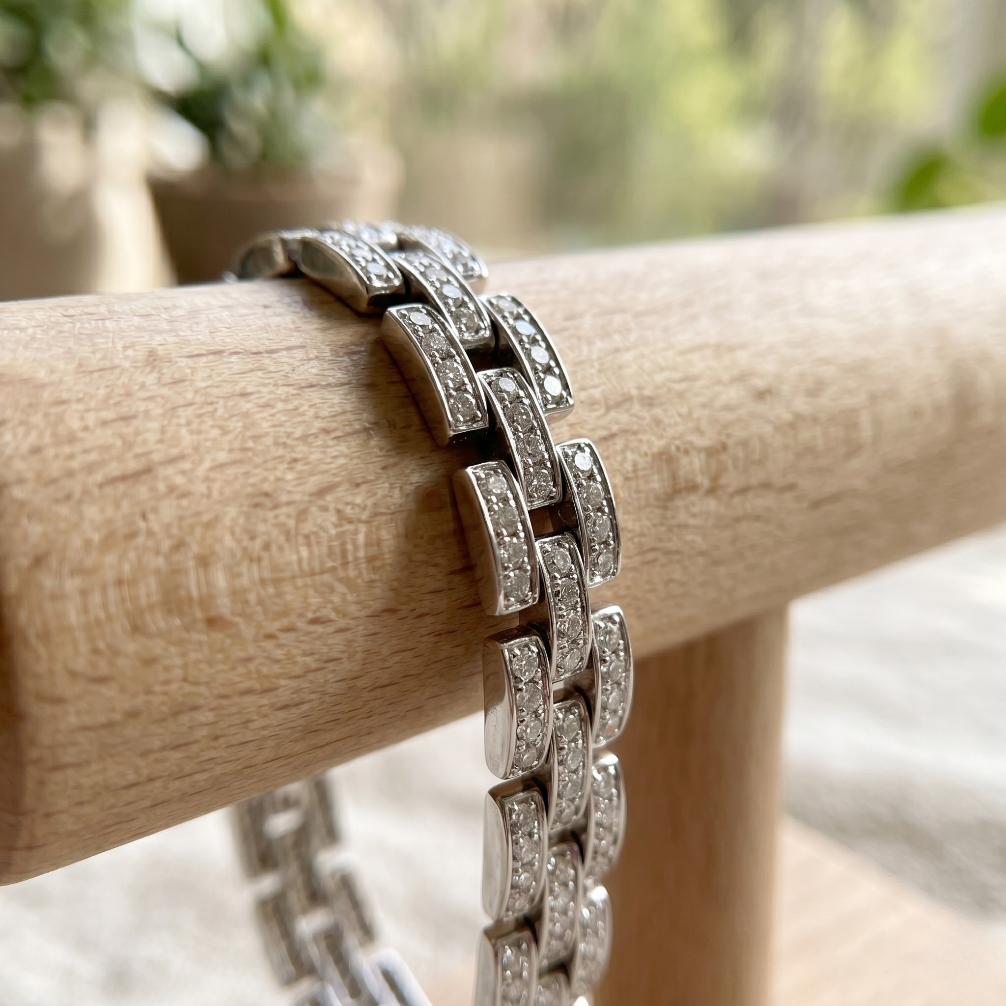 5.51 CTW Round Diamond Wide-Link Men’s Bracelet
