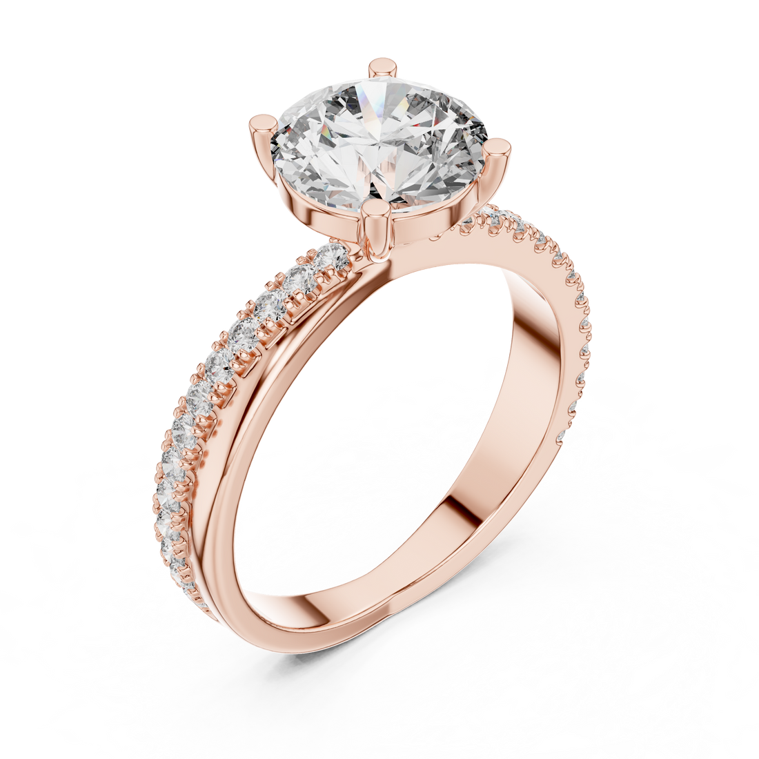 IGI Certified Lab-Grown Diamond Solitaire Engagement Ring | 14K & 18K Rose Gold | Kiashaa Jewellery